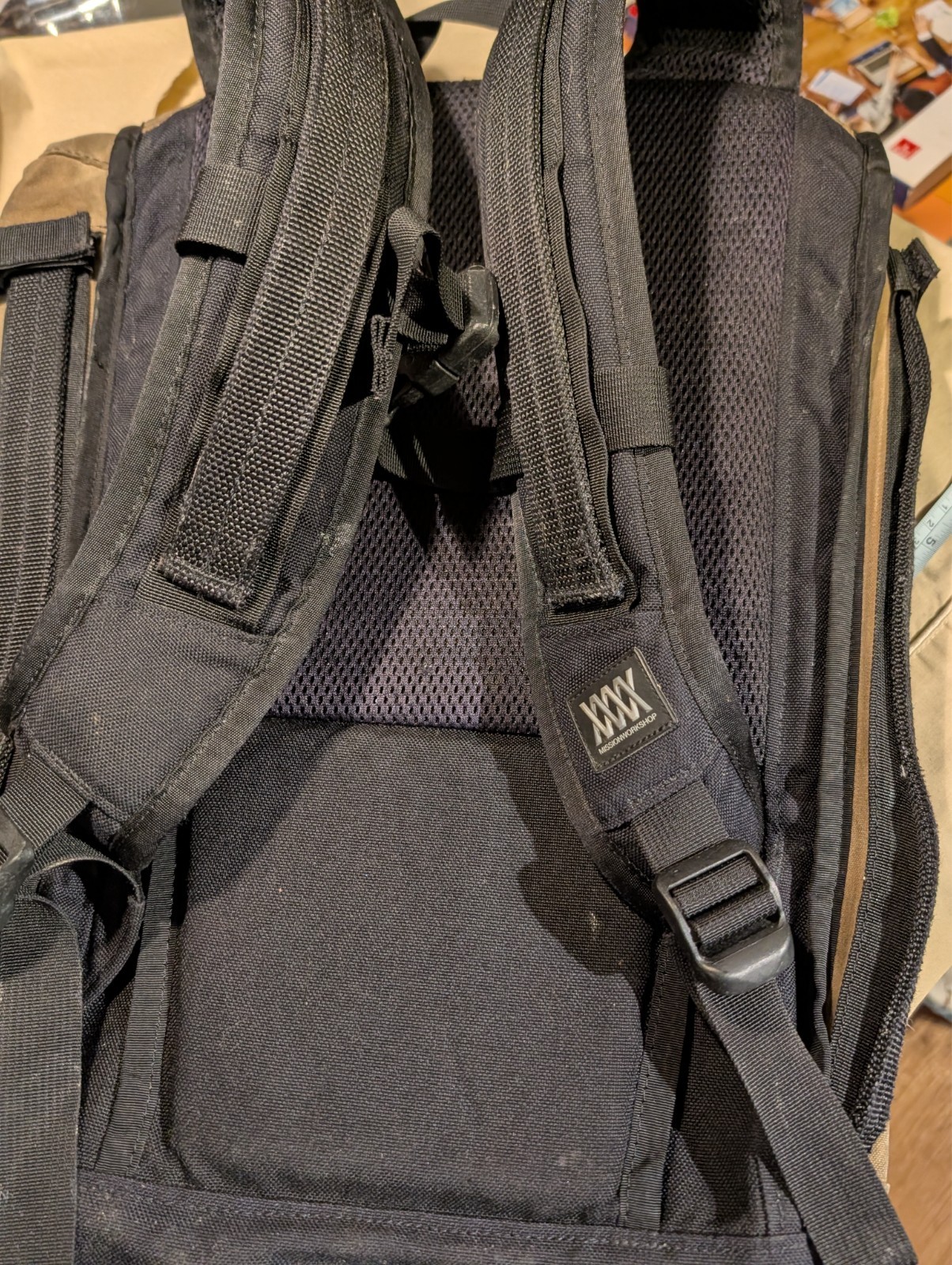 RaRe Mission Workshop R6 ARKIV Field Pack 40L Modular Backpack Waxed Canvas Tan