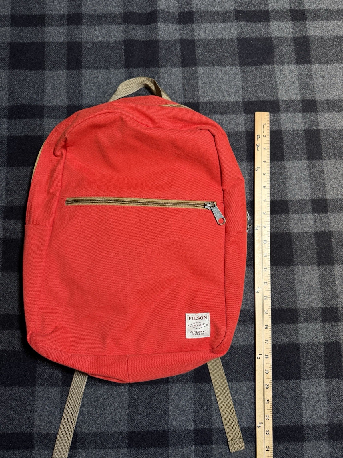 Filson Backpack – Mackinaw Red – Rugged Twill – Made In USA