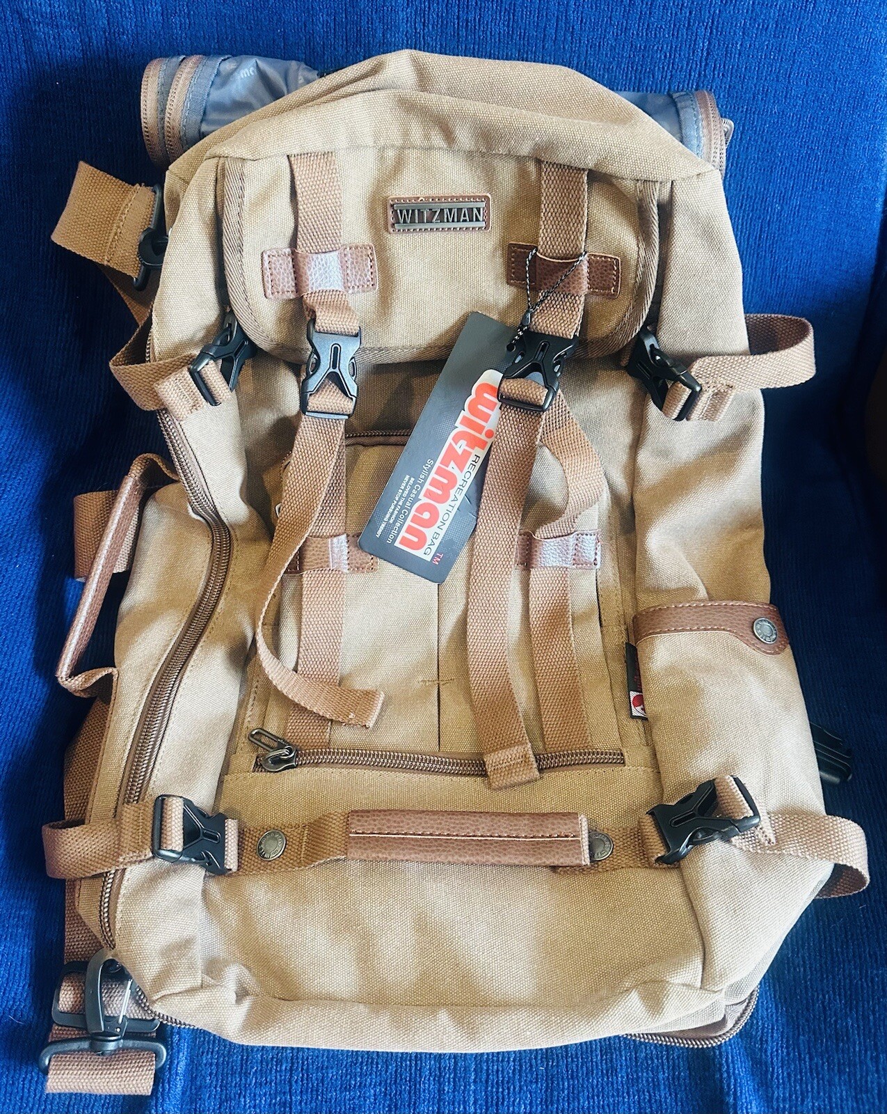 WITZMAN Canvas Backpack Vintage Travel Backpack Large Laptop Bags Convertible…