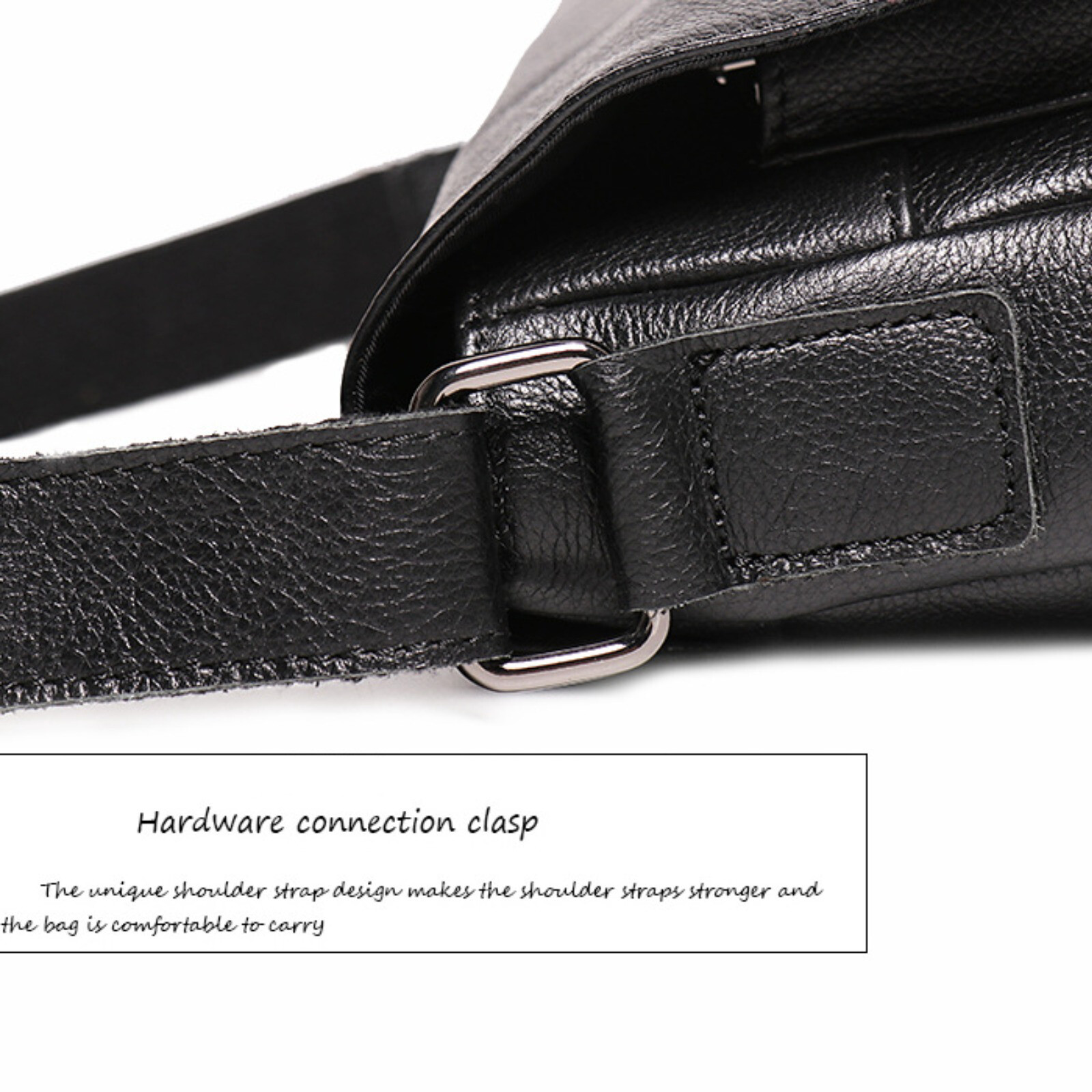 Men Leather Crossbody Messenger Bag Shoulder Satchel for Work Travel Casual