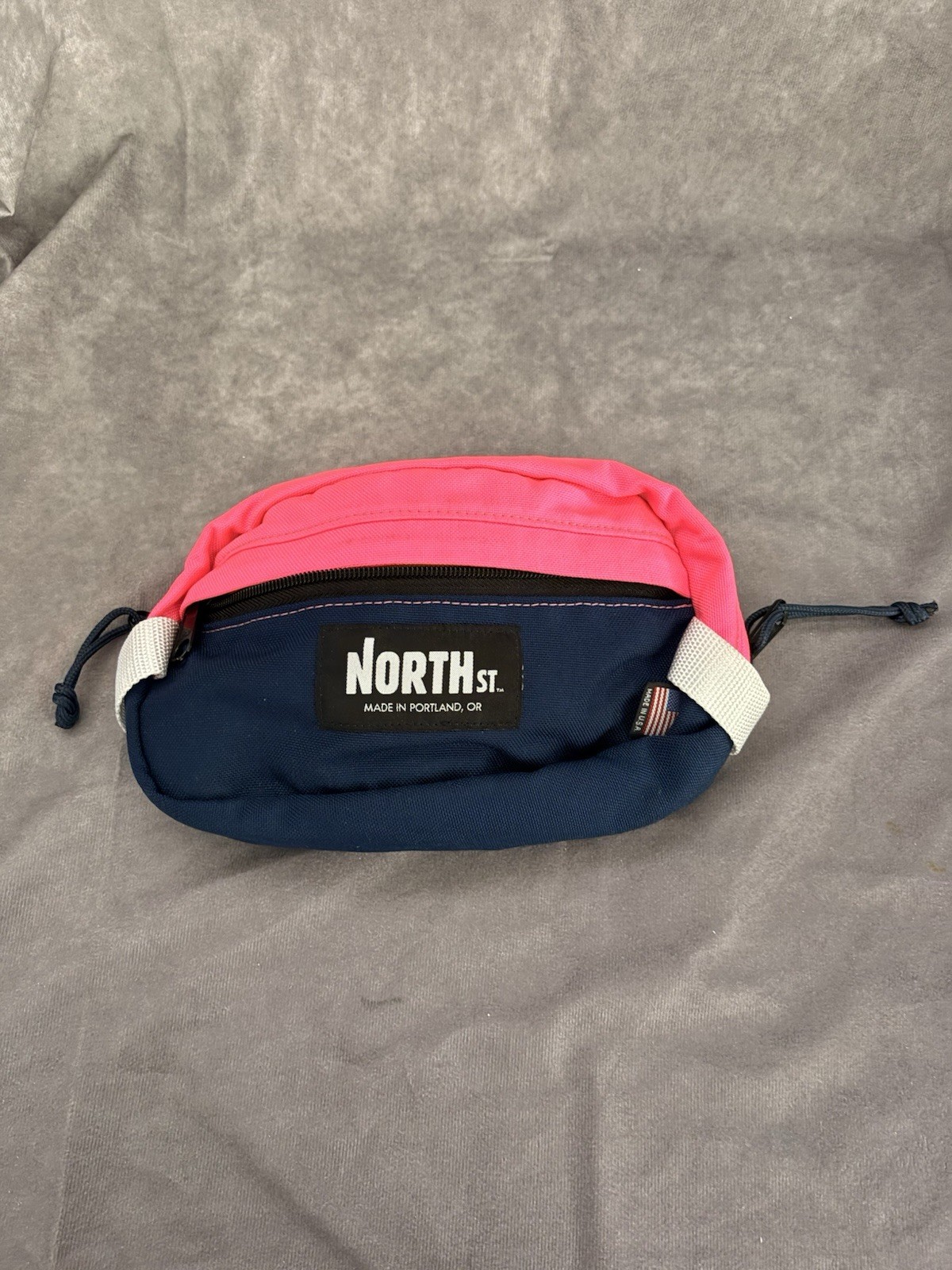 North St Bike Bag Handlebar Pack Pink Blue Made in USA Cycling Pouch