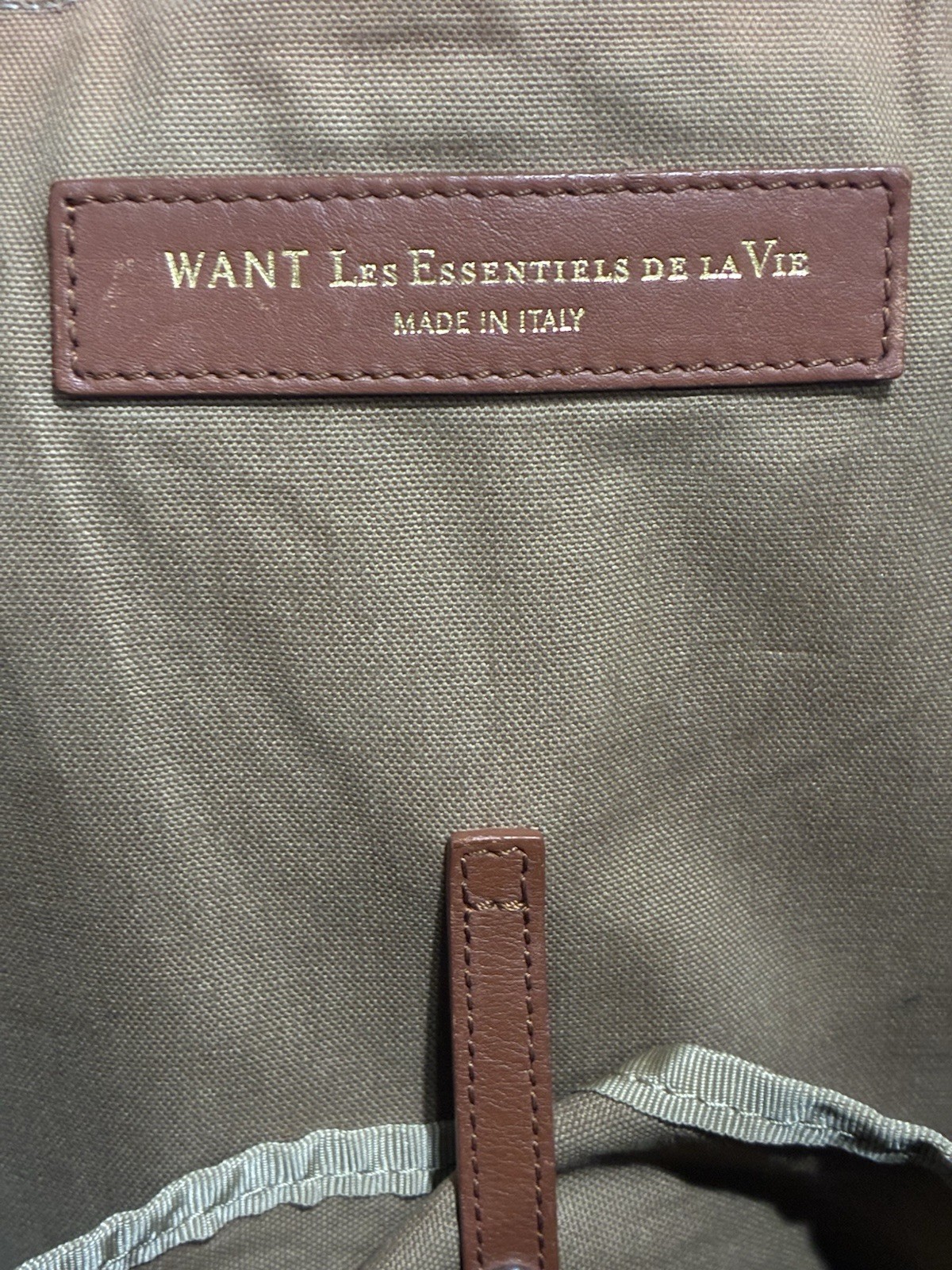 WANT Les Essentiels O’Hare Large Leather Tote Crossbody Travel Bag Light Brown