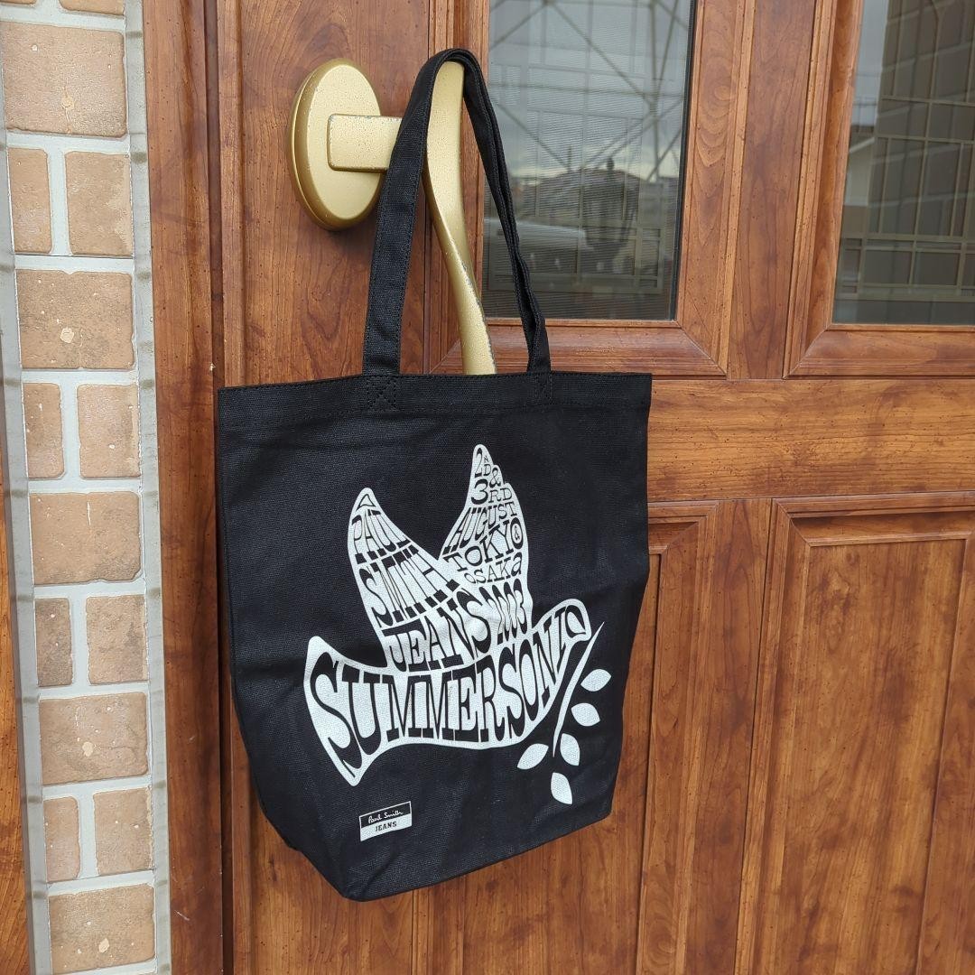 Paul Smith Summer Sonic 2003 Canvas Tote Bag Black Used