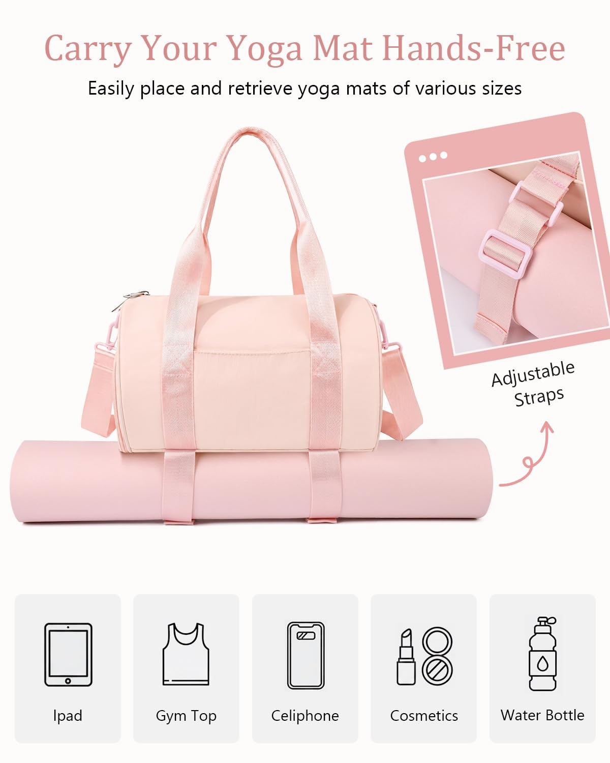 Small Gym Bag for , 11L Mini Duffle Bag with Shoe Compartment, Wet Pocket & Y…