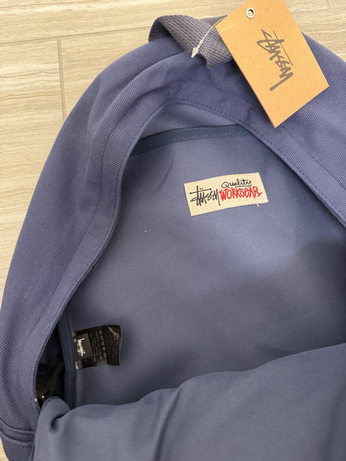 Stussy Canvas Backpack School Bag 100% Authentic Brand New