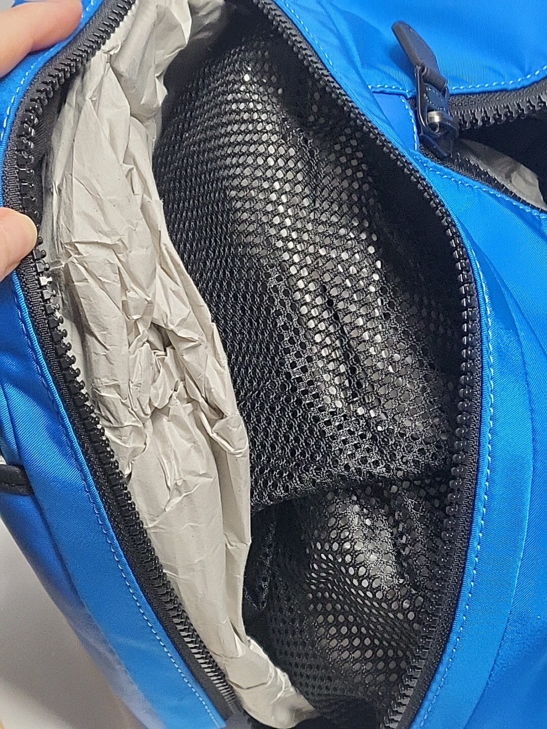 Coach Max Gym Bag Nylon Travel Duffle Bright Blue Black Trim C9835 MSRP $598 NWT