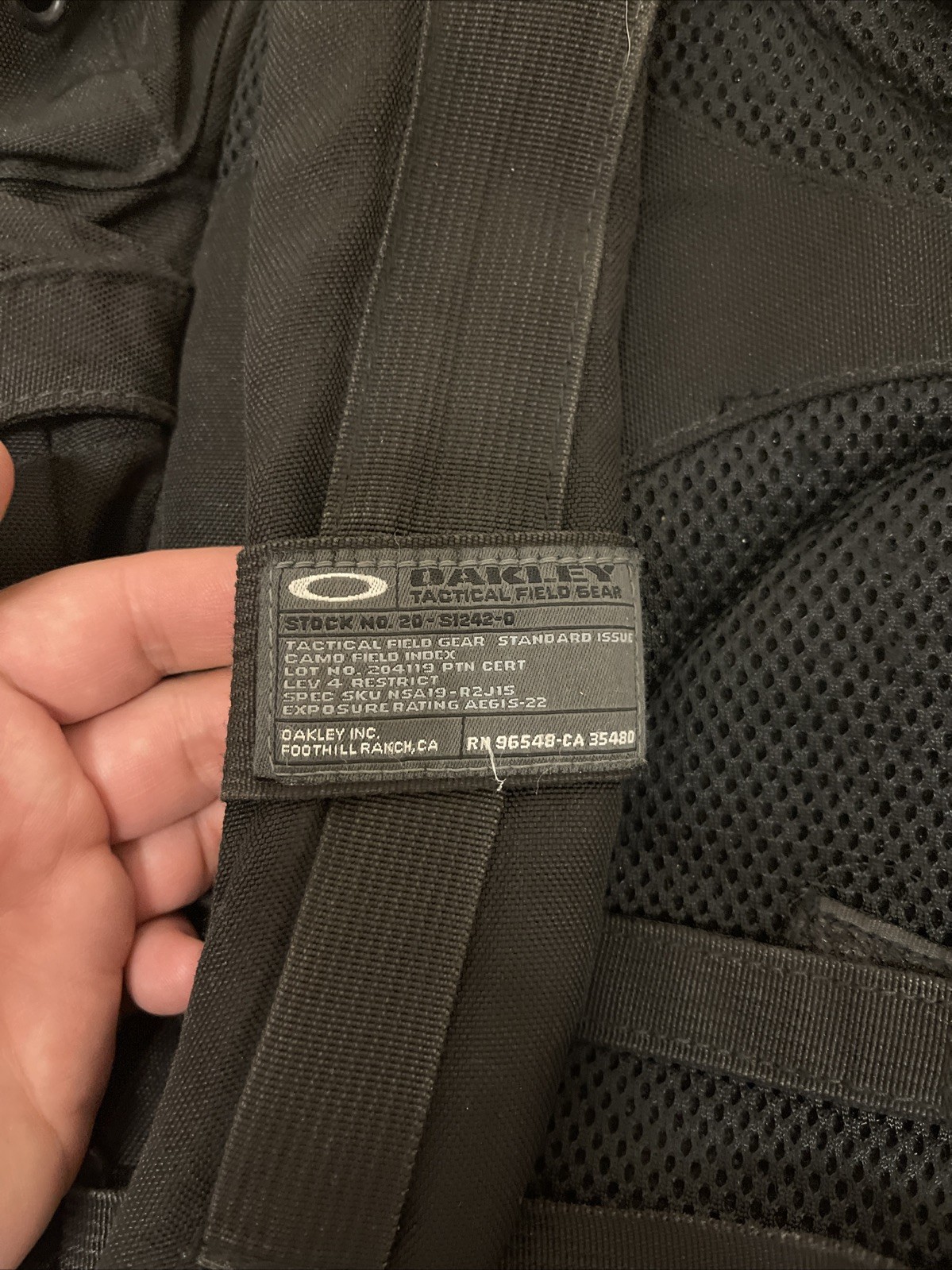 Oakley Mechanism Backpack Black Tactical Field Gear Standard Issue Vintage Read
