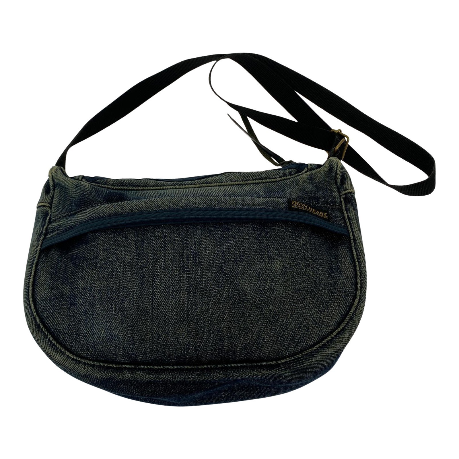 IRON HEART IHE-19-IND 21oz Selvedge Denim Shoulder Round Bag Indigo Japan Made