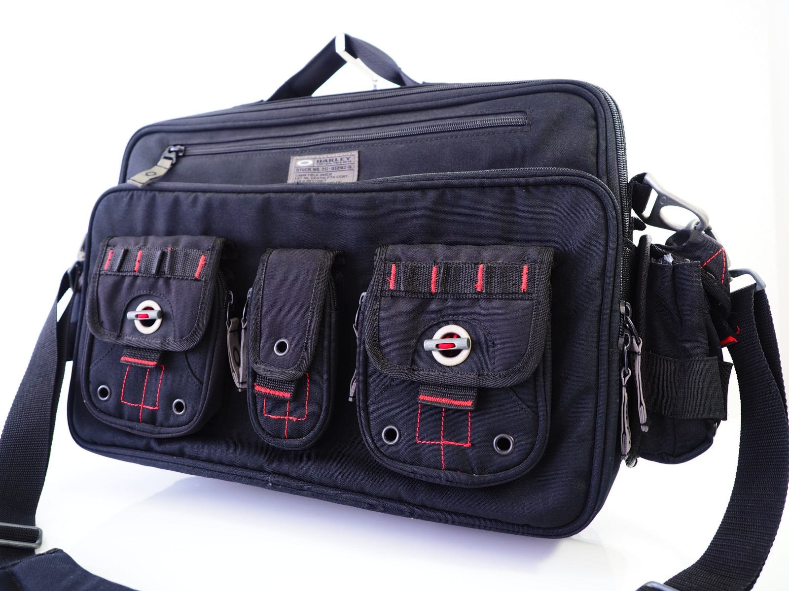 Oakley Tactical Field Gear AP Laptop Computer Bag Black Messenger Crossbody