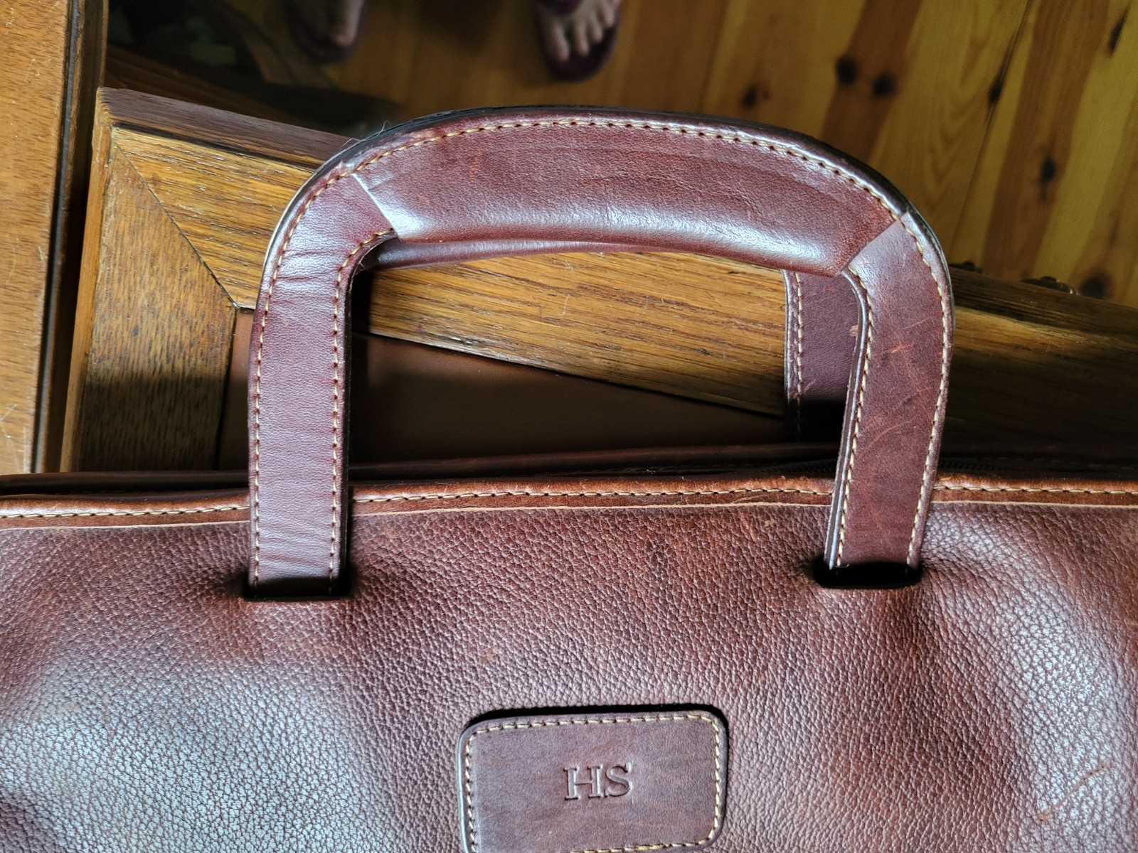 Orvis Leather Messenger Briefcase Bag