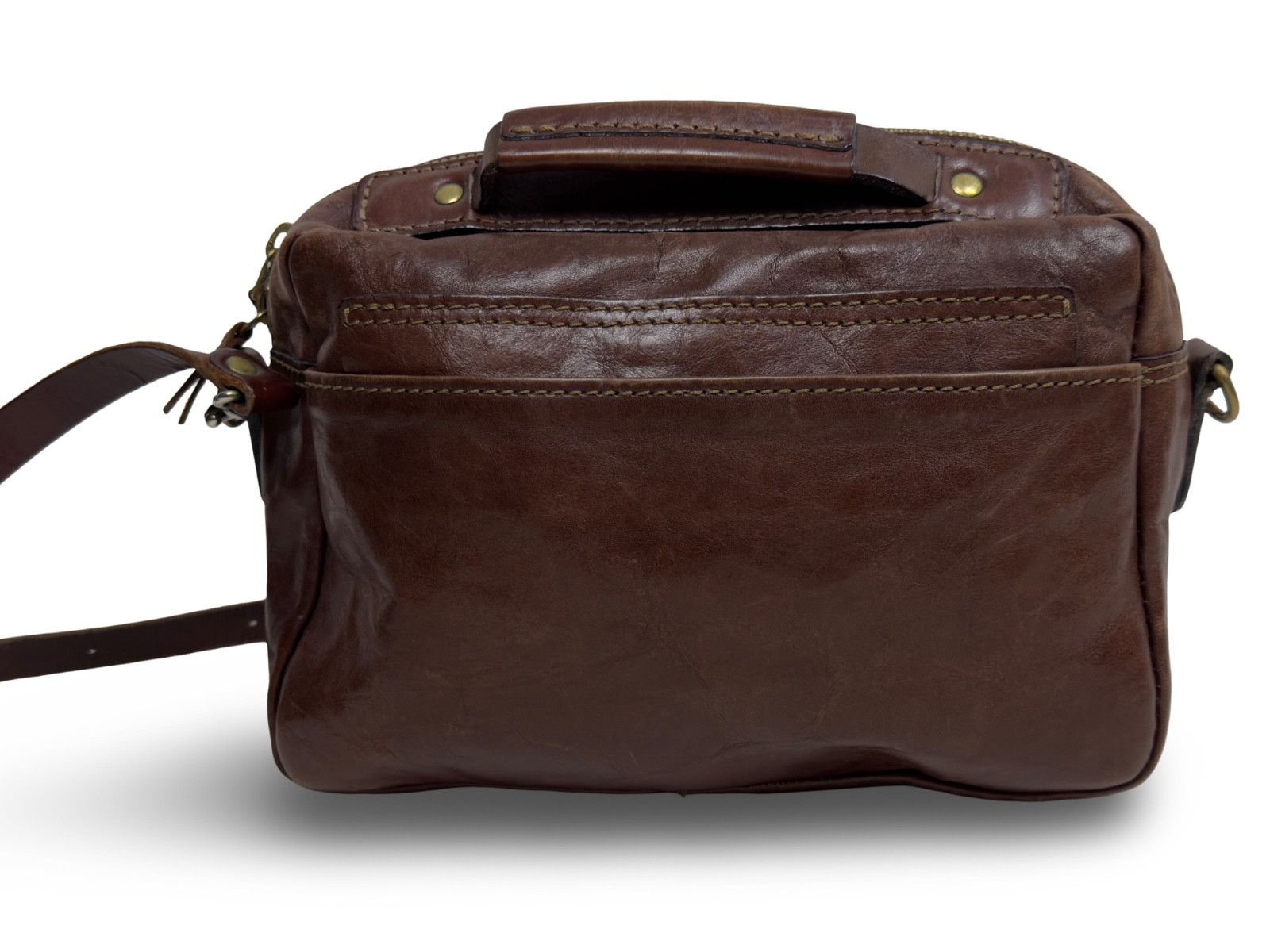 Herz Bag Leather Handmade 2way Multifunctional Shoulder Brown Unisex