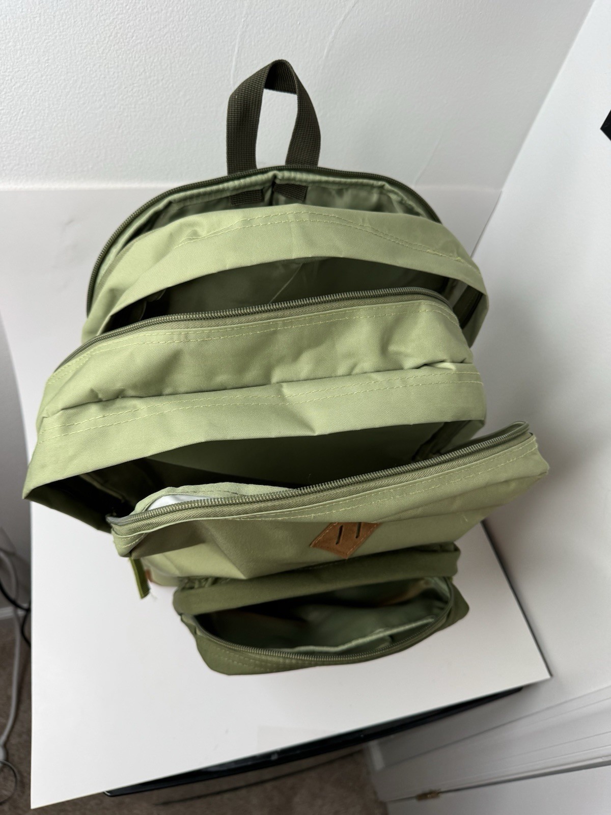 Mad Engine Smokey Bear Backpack Green Patch Travel School Bag NWOT