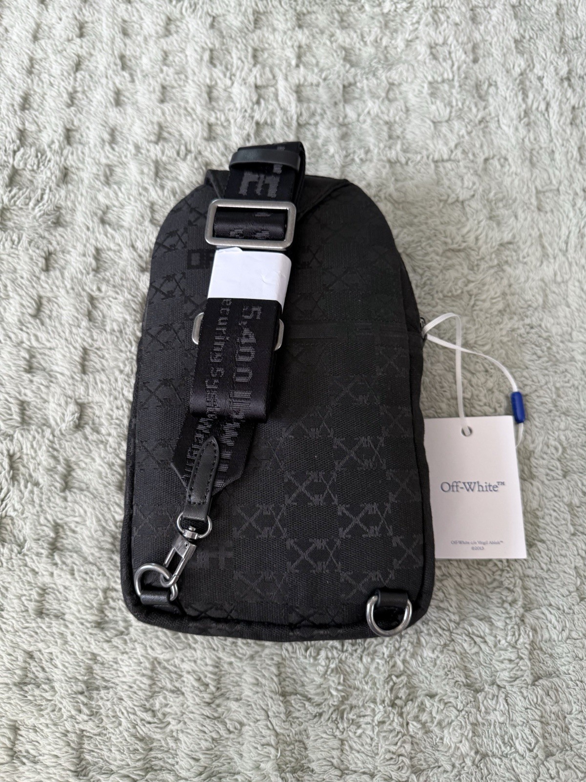Off-White North/South Flight Multi Pocket Crossbody Bag