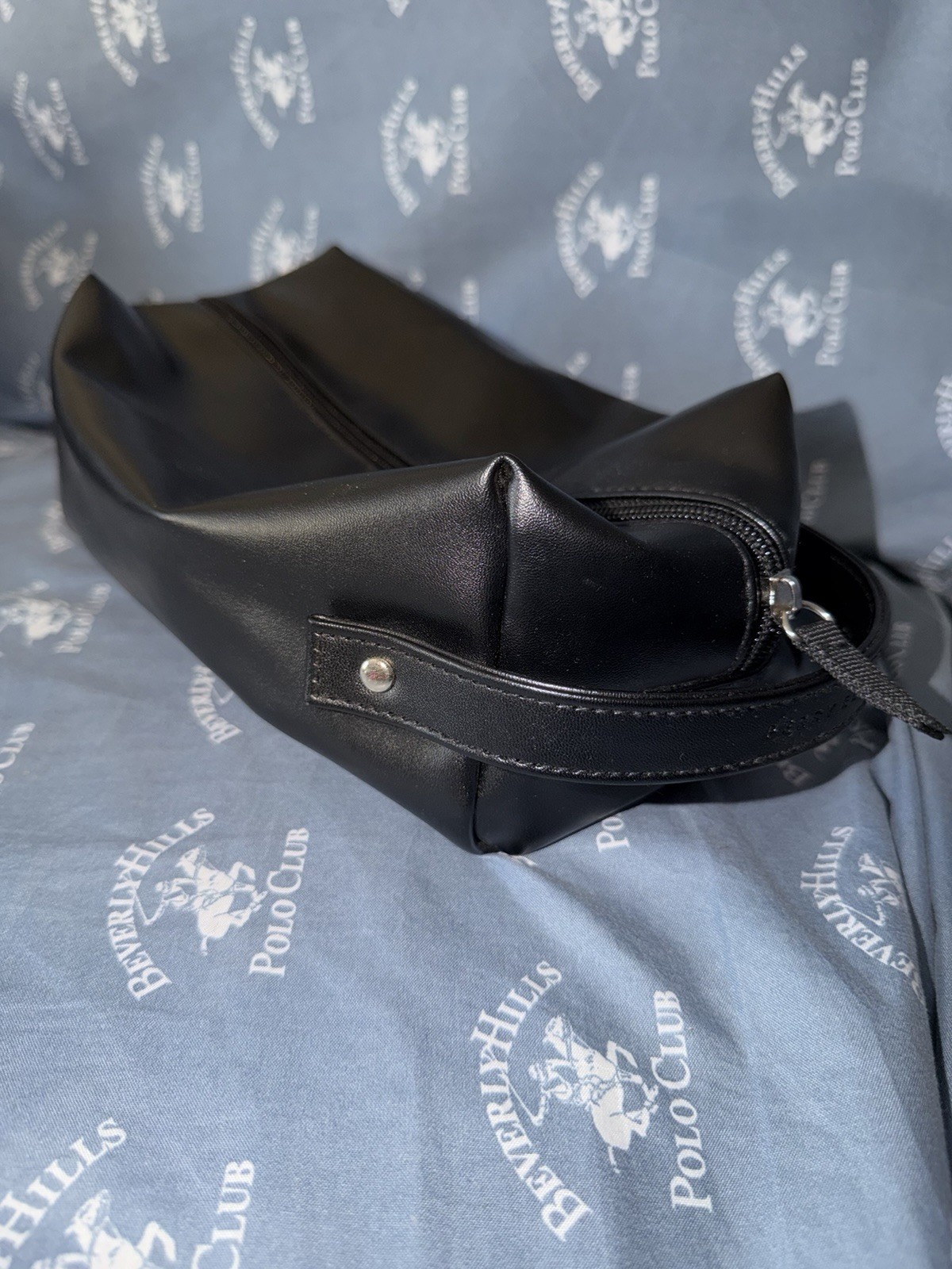 NEW Without Tags Perry Ellis Portfolio Men’s Travel Kit Black Faux Leather