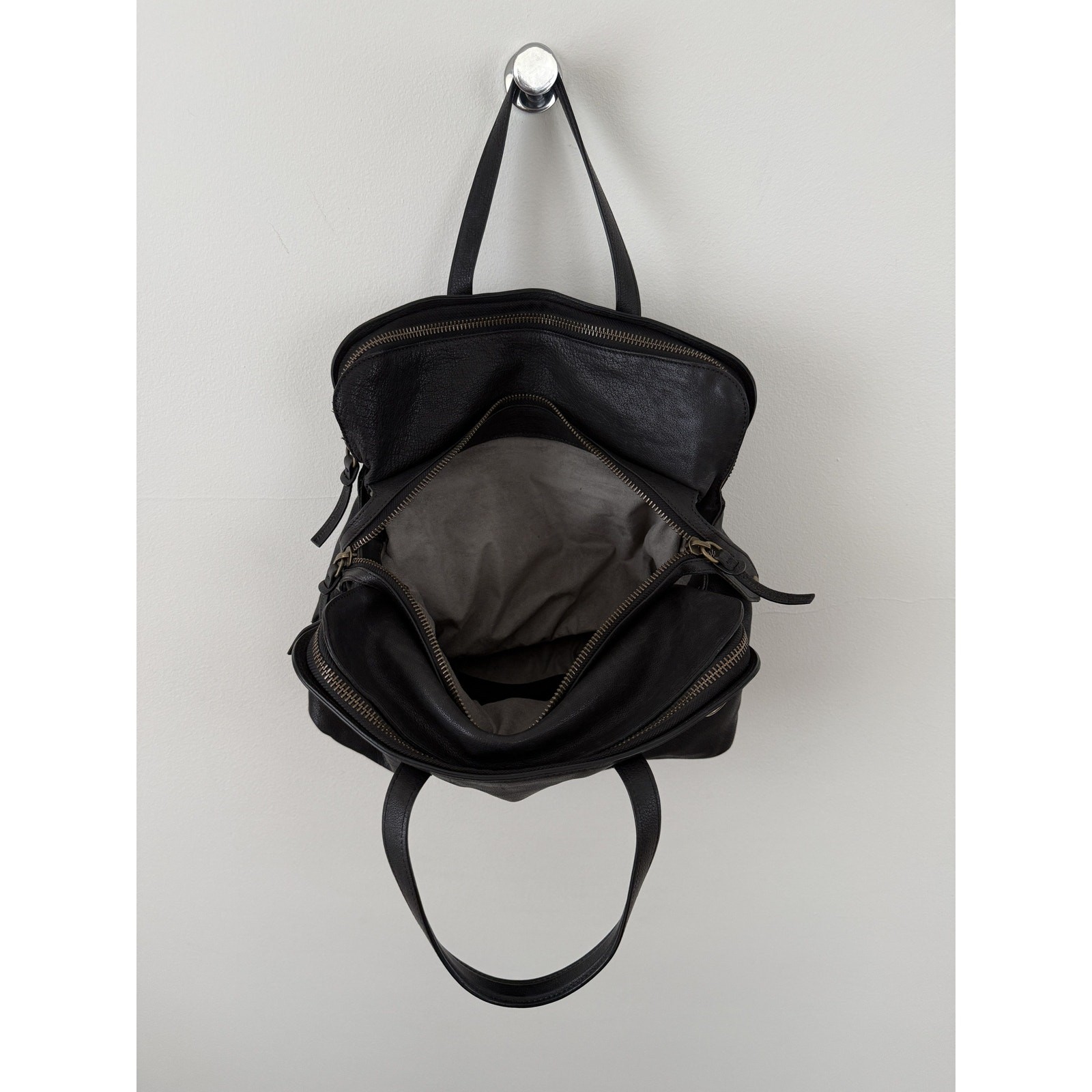 Officine Creative Leather Top Handle Shoulder Side Bag