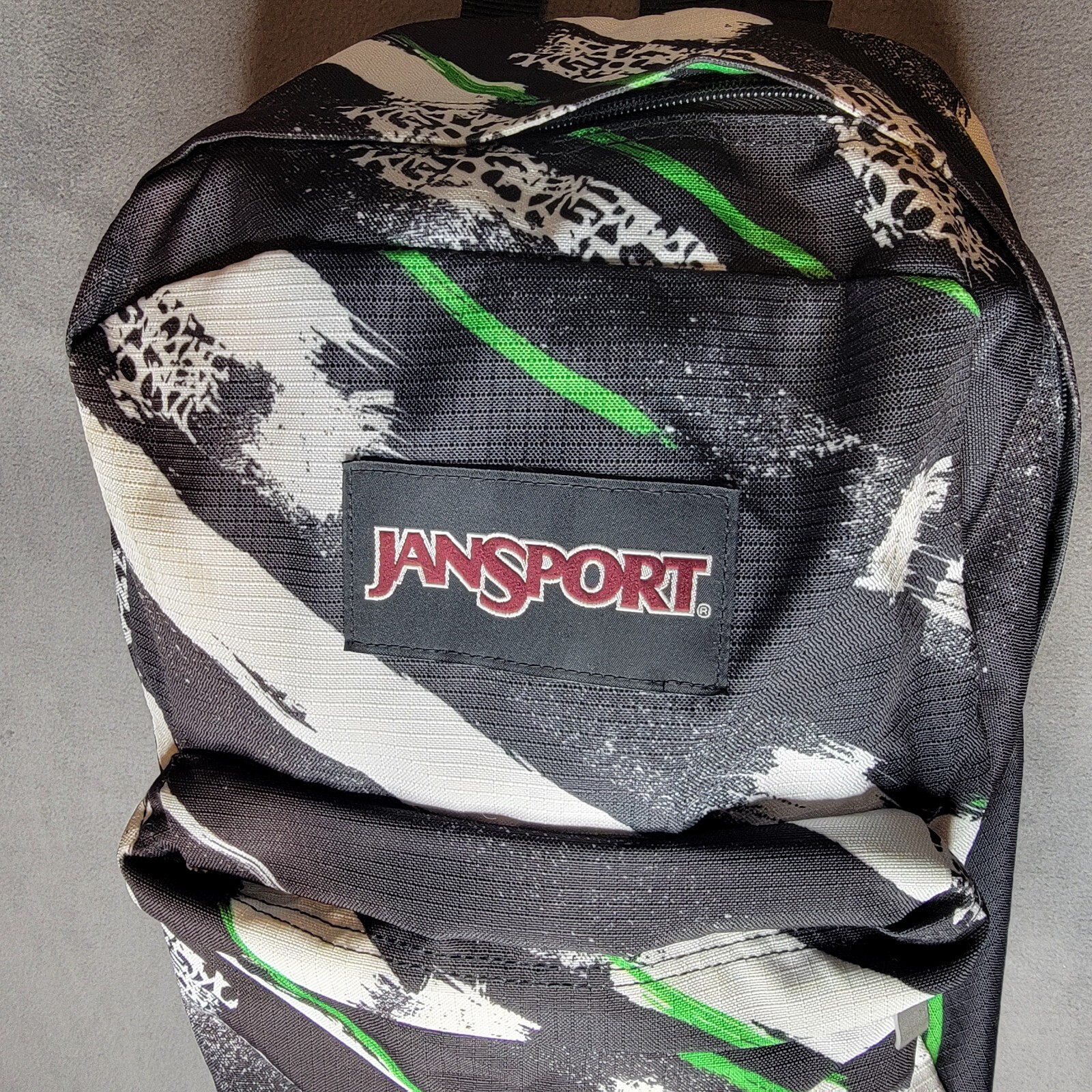 Jansport Backpack Zebra Stripe Animal Print White/Black Student School Travel