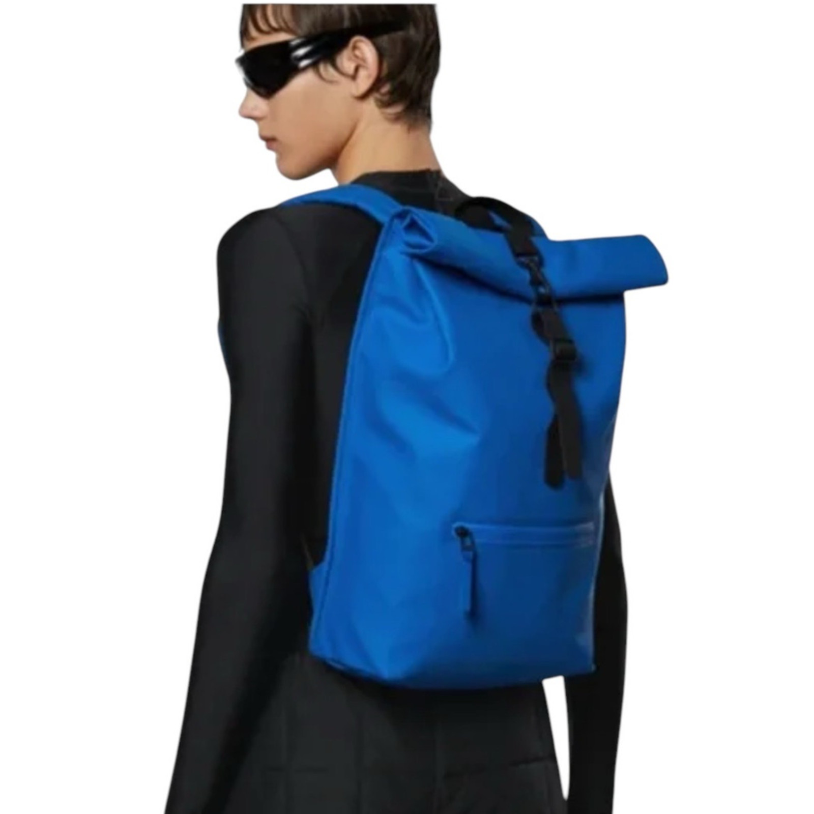 NWT! Rains Rolltop Rucksack W3 in Blue Waves – Unisex (MSRP $140)