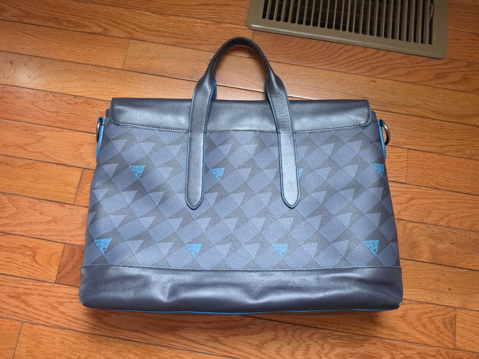 Coach Hamilton Portfolio Brief with Geometric Pattern