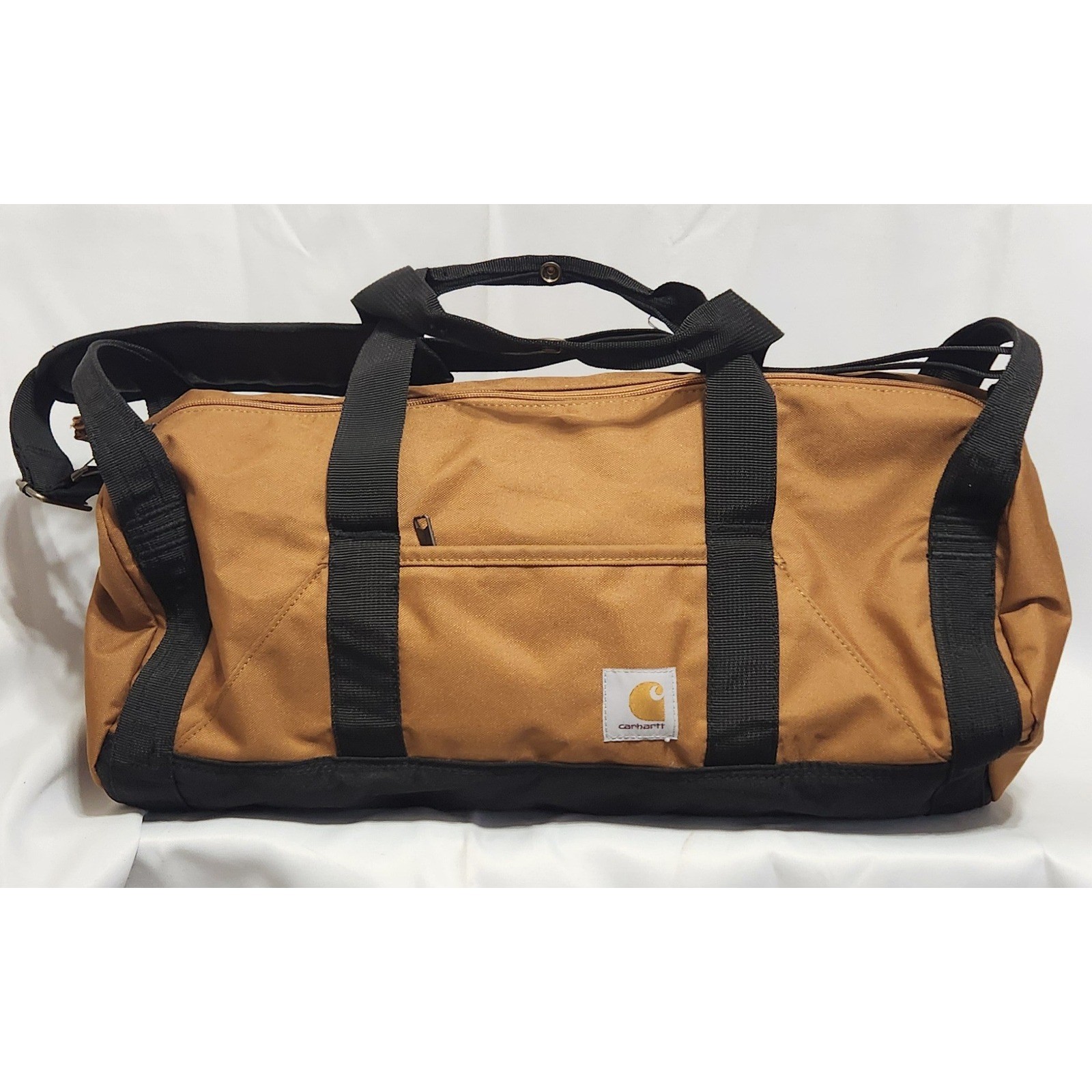 Carhartt 25L Duffel Brown Black Canvas Travel Gym Bag