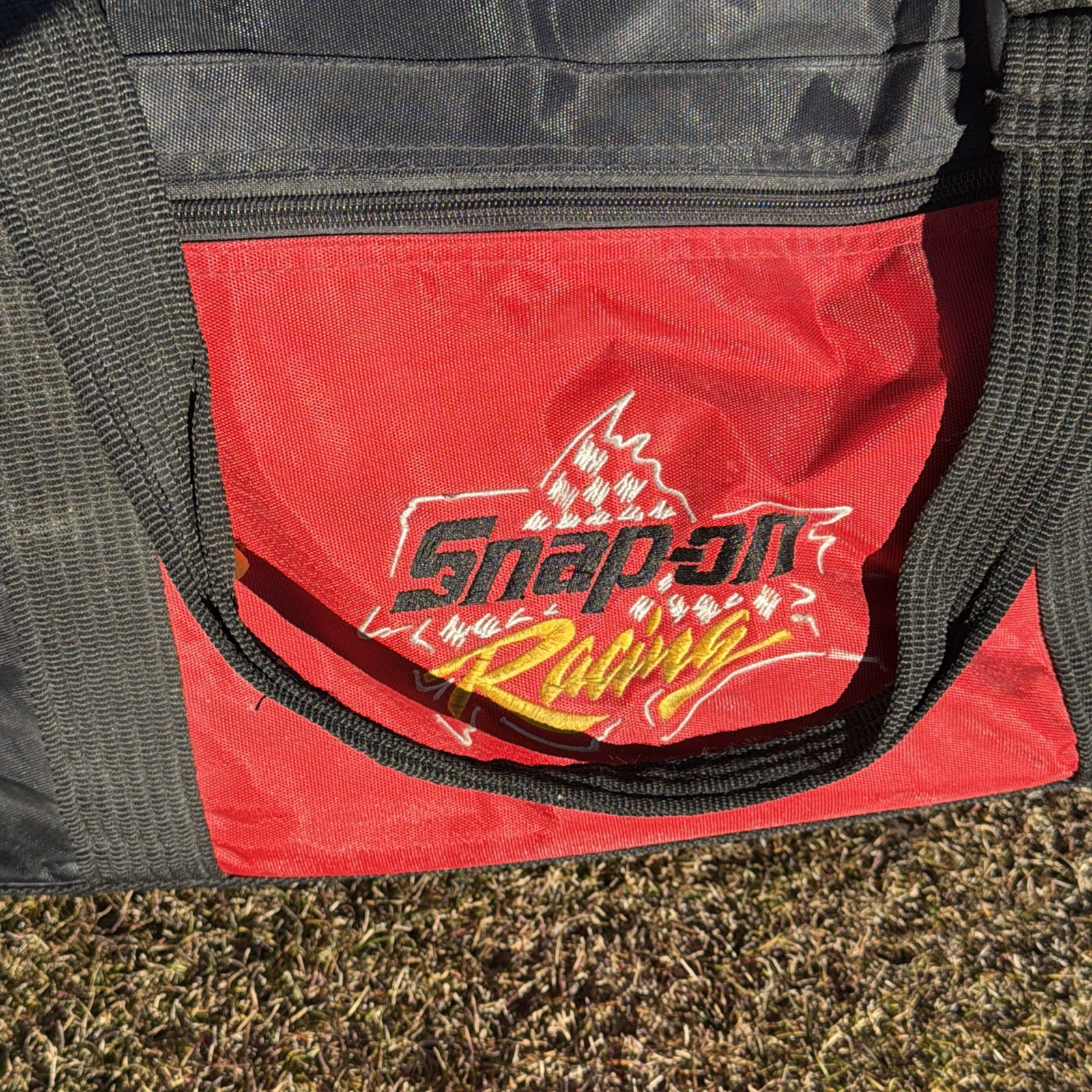 Snap On Racing Tools 3pc Matching Duffle Gym Bag Set and Cooler Vintage 1990s