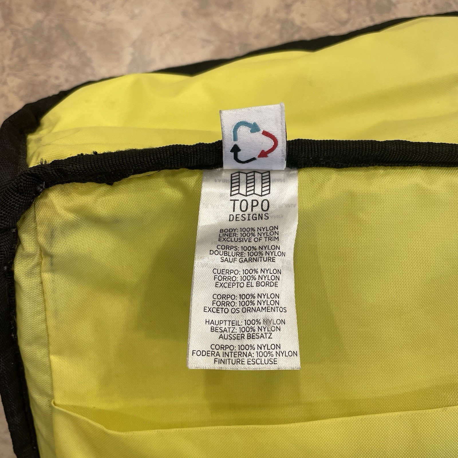 Topo Designs Rover Pack Classic Bone White Black Cinch Top Cordura Pockets Bag