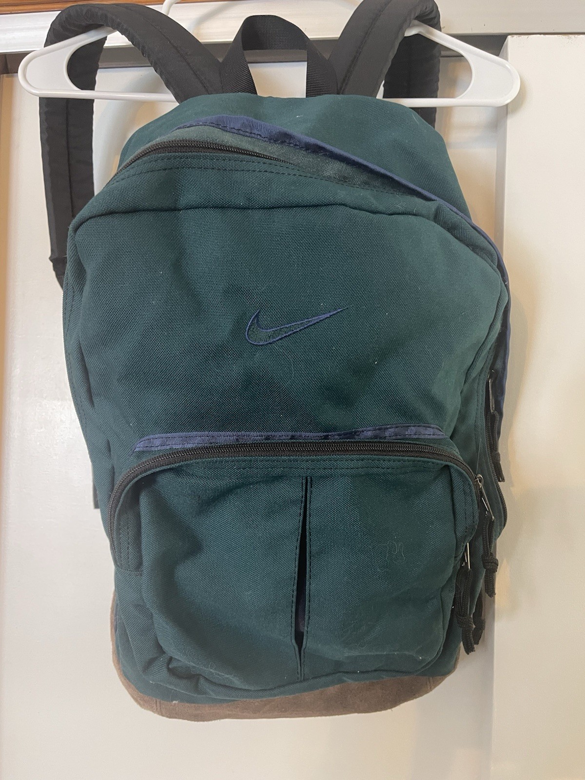 Vintage 1980s Nike Canvas Backpack W/ Suede Bottom RARE Orange Tag