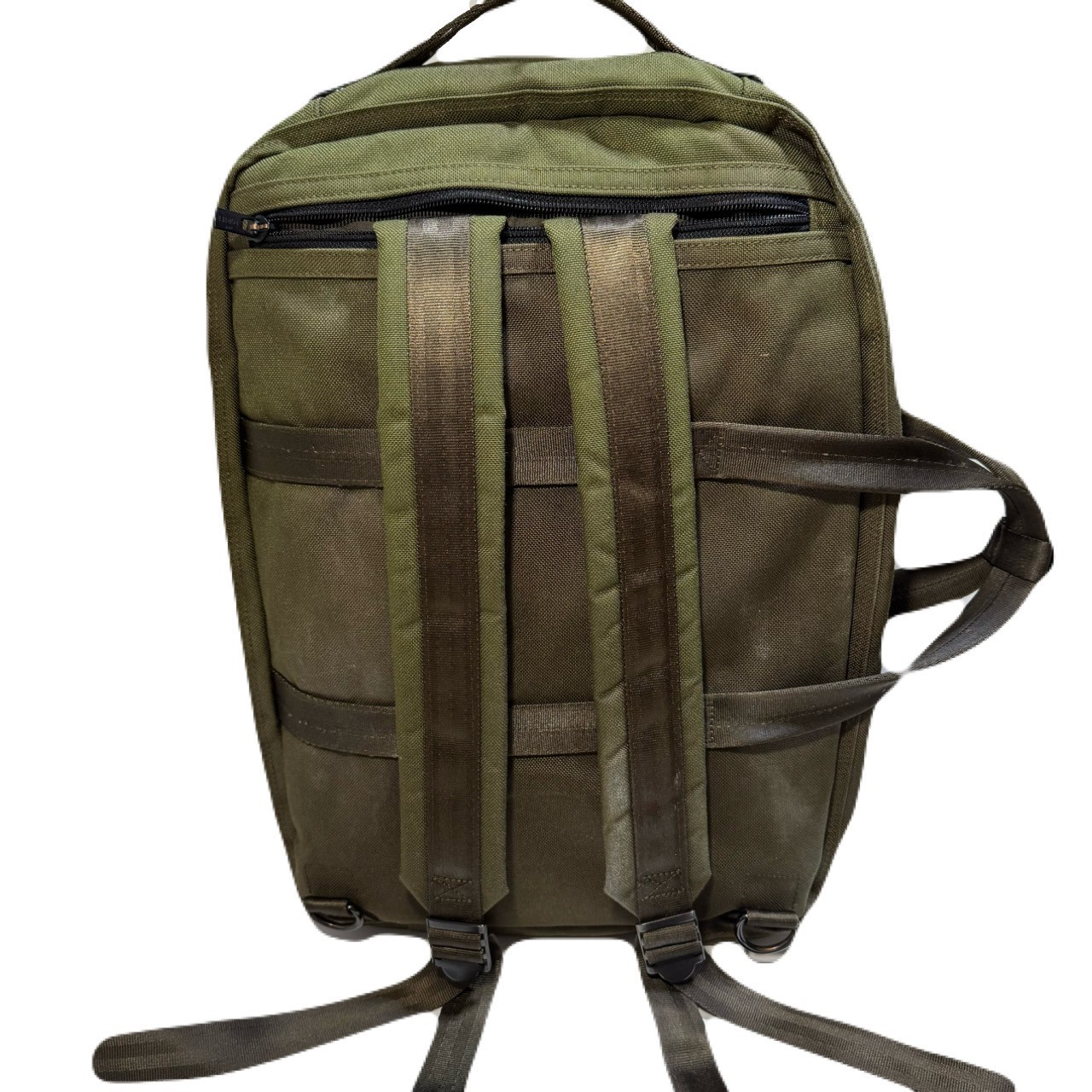 PORTER TENSION 3-Way Briefcase Backpack Olive Green Cordura Nylon Yoshida Japan