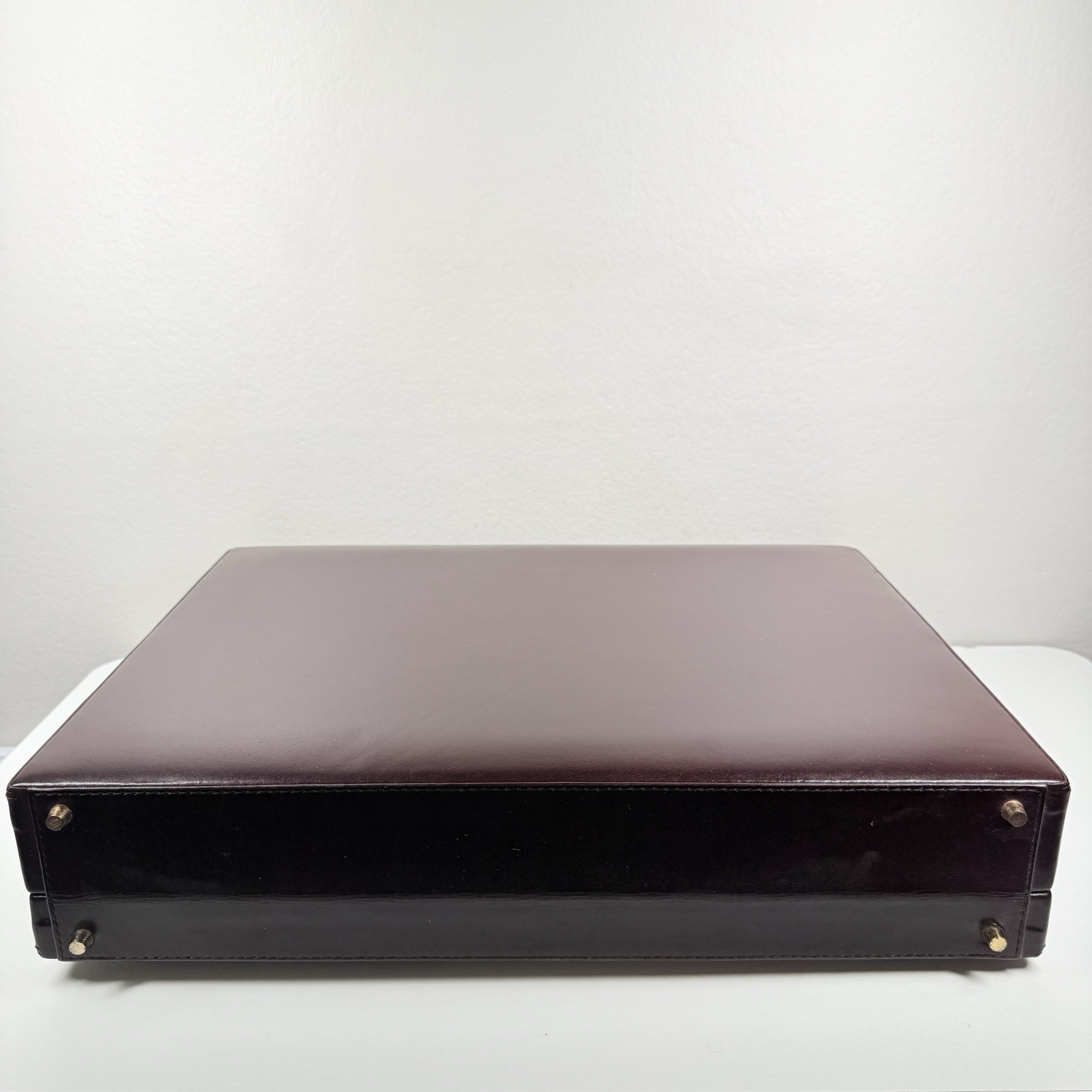 Amiet Burgundy/Maroon Leather Briefcase Combination Locks 17×13” With Tags