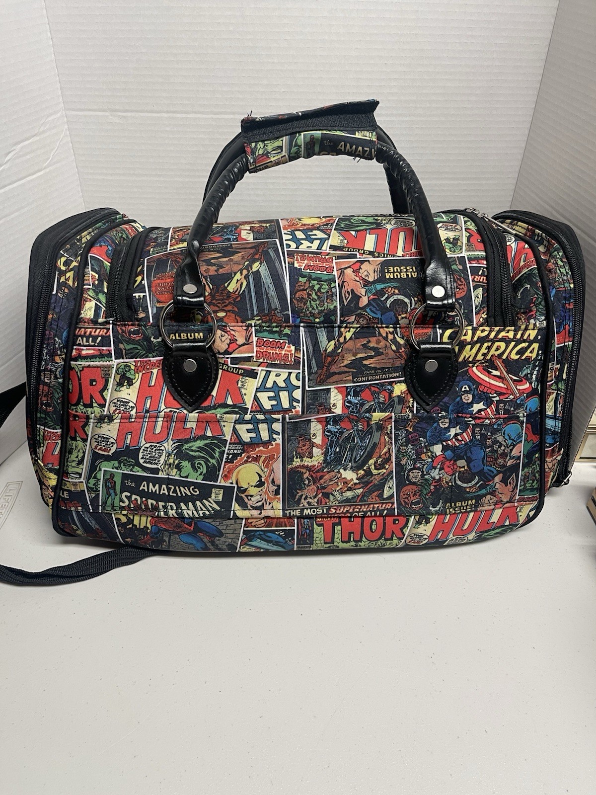 Rare Marvel Duffel Bag Iron Man Etc