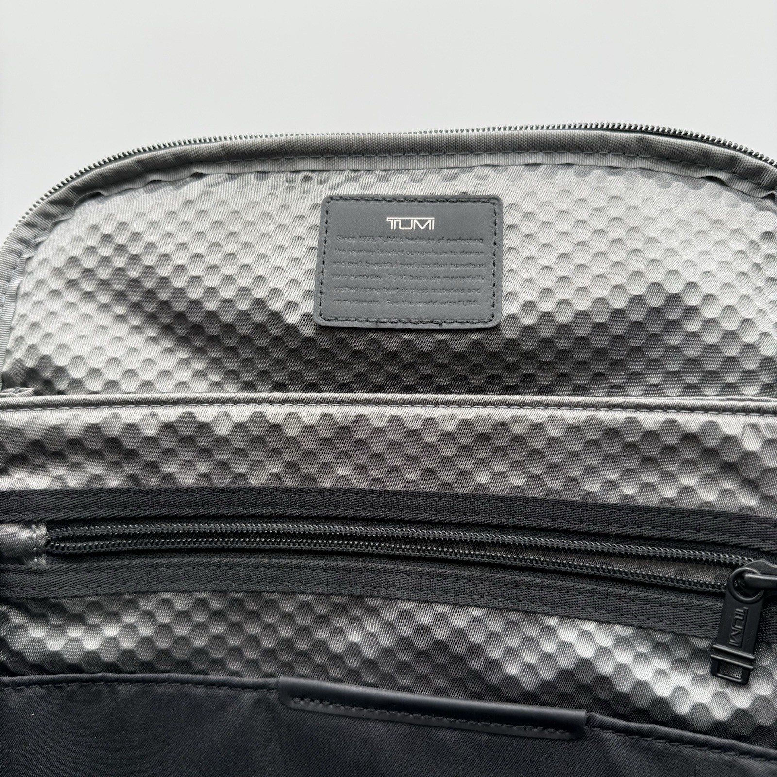 E1 TUMI Alpha Bravo Black Leather “Nellis” Backpack – Excellent Never Used