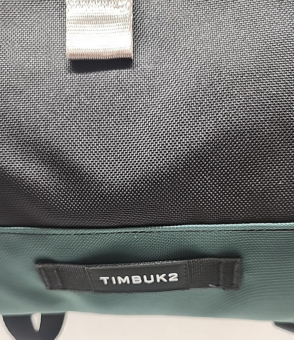 TIMBUK2 Backpack Tuck Pack Black Green Roll Top Travel Computer Messenger Bag