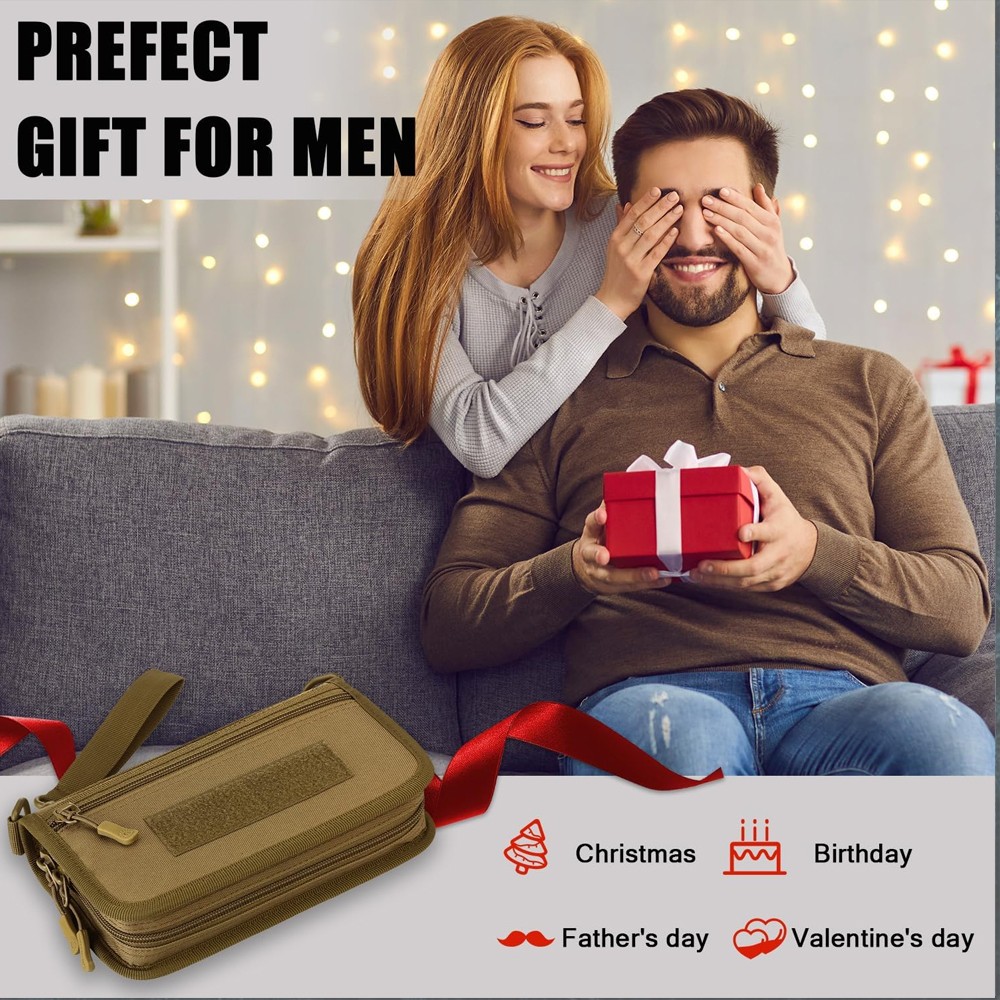 Tactical Wallet for Men ID Card Holder Credit Card Pack Handbag MOLLE Bag Purse
