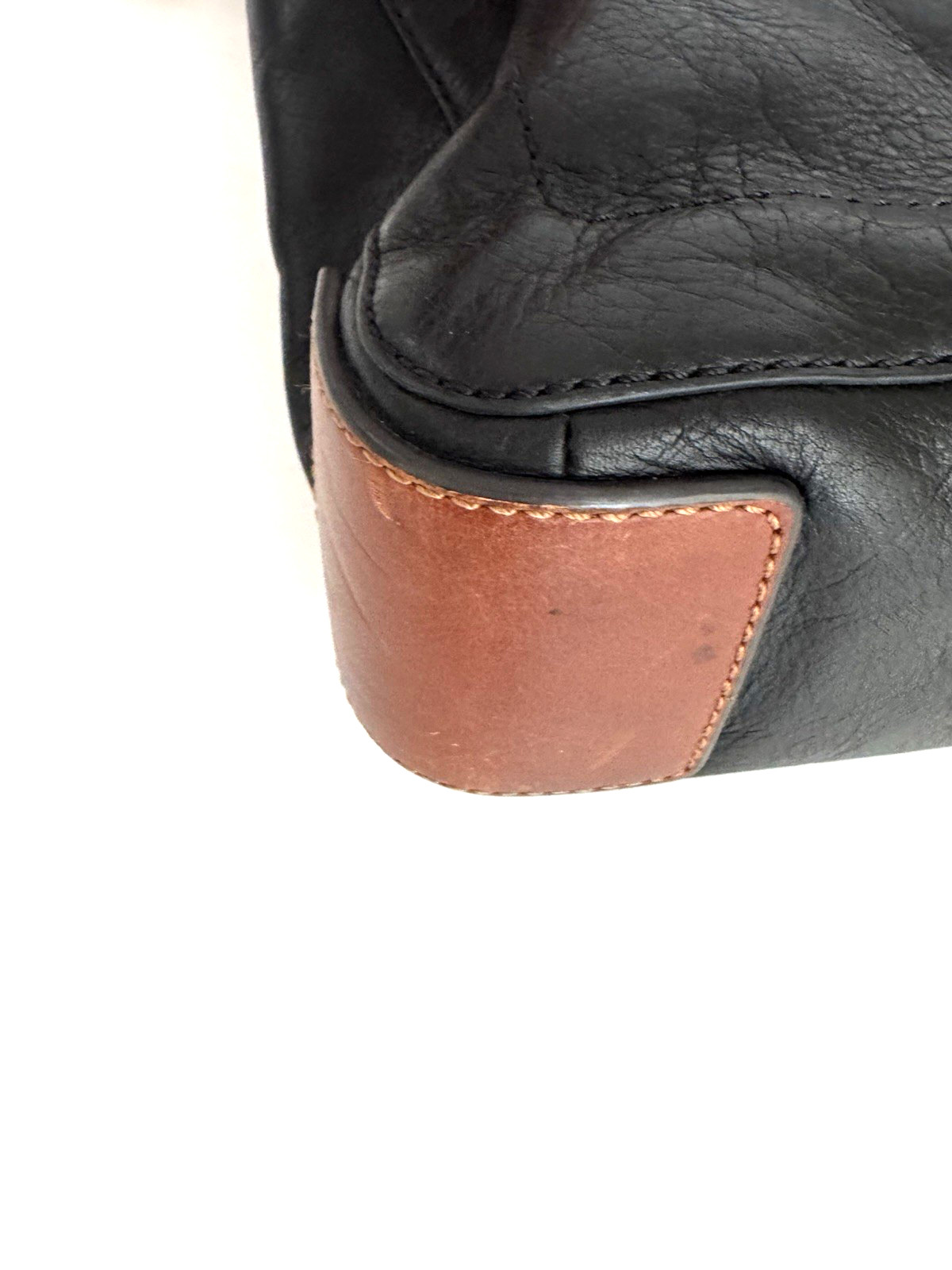 Fossil Defender Briefcase Black Leather Top Handles Crossbody Strap Double Zip