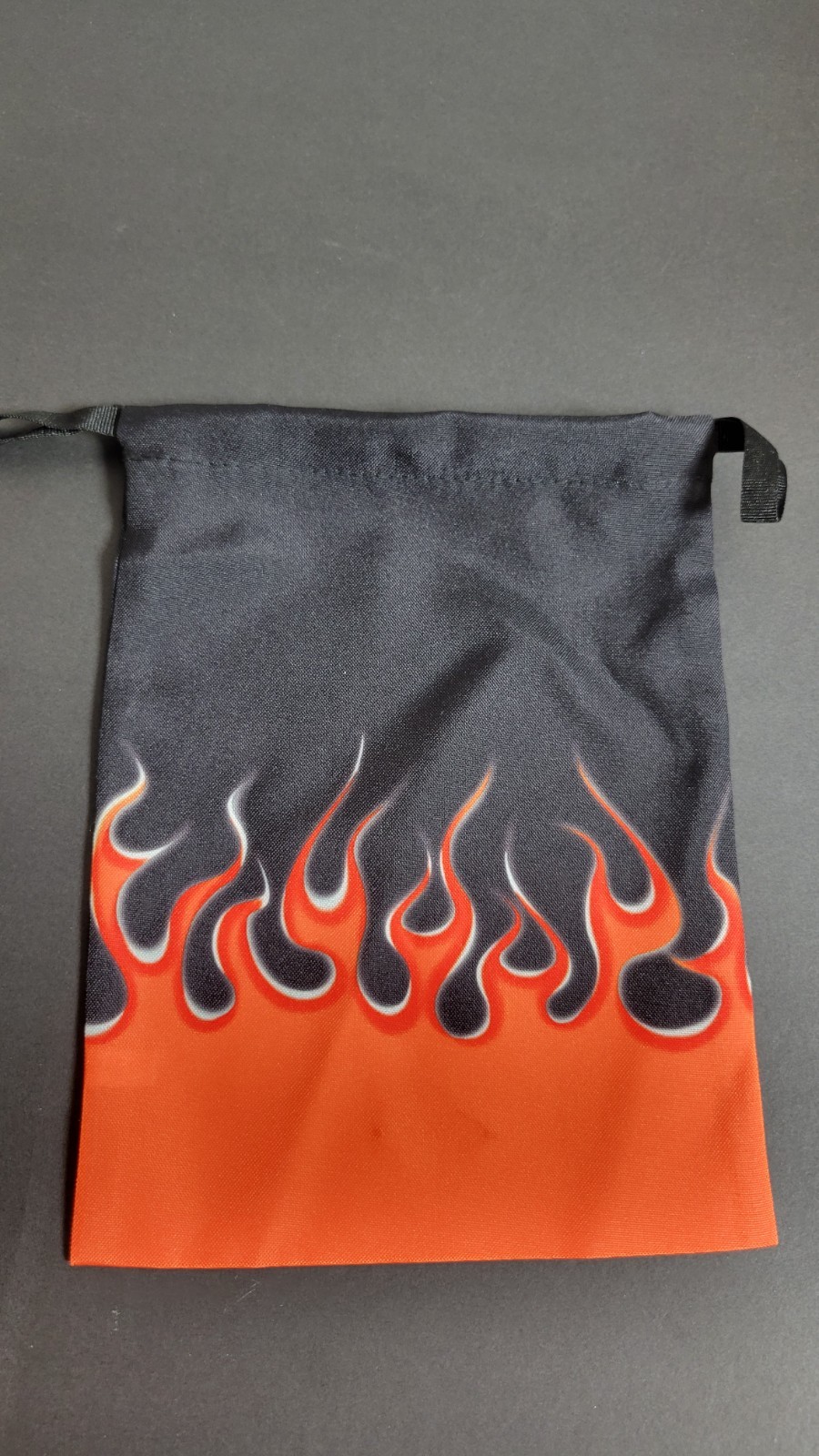 Prada Flame Print Drawstring Dust Bag – Rare Orange & Black Design 9 x 7