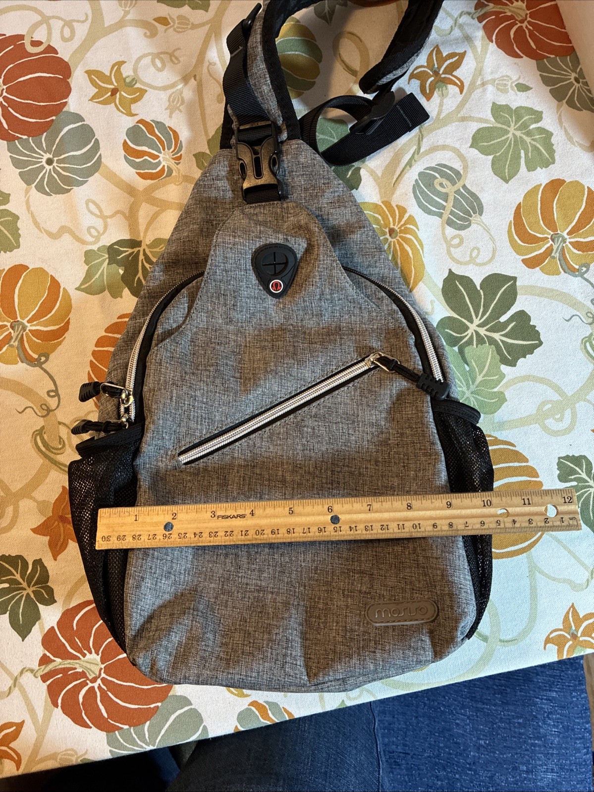 MOSISO Mini Sling Backpack Gray Crossbody One Shoulder Bag Travel Hiking. F