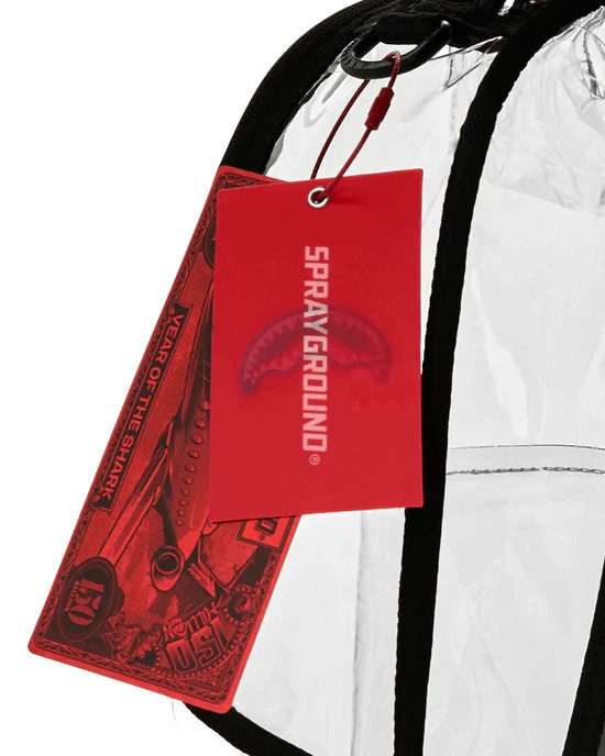 SPRAYGROUND FULLY CLEAR EMBOSSED BOSS BACKPACK B8732 NEW IN BAG W/TAGS