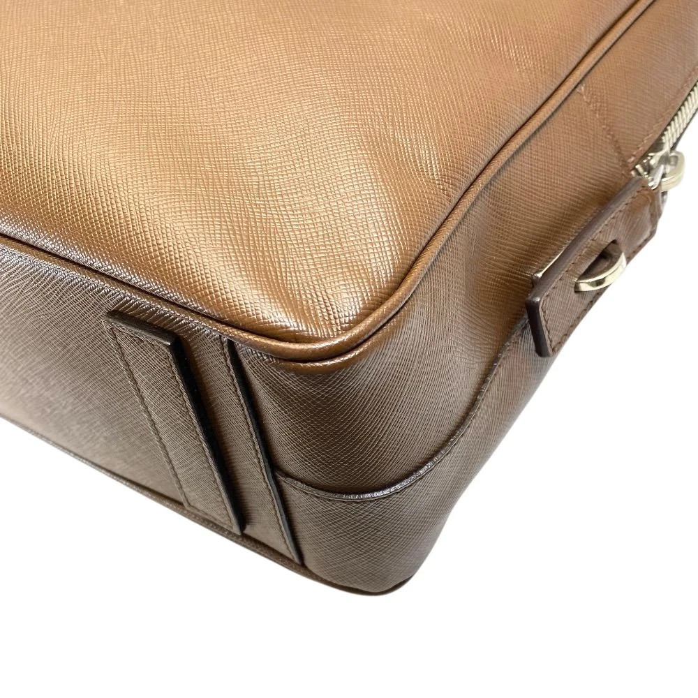 PRADA Business Bag Briefcase Handbag Triangle Logo Vs0305 Saffiano Leather Japan
