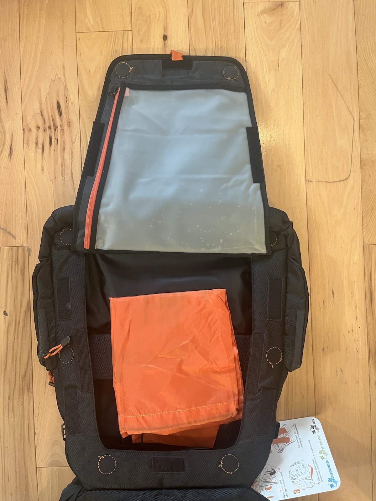 BP1-15 TRIATHLON TRANSITION AND MULTI SPORT BACKPACK Black And Orange