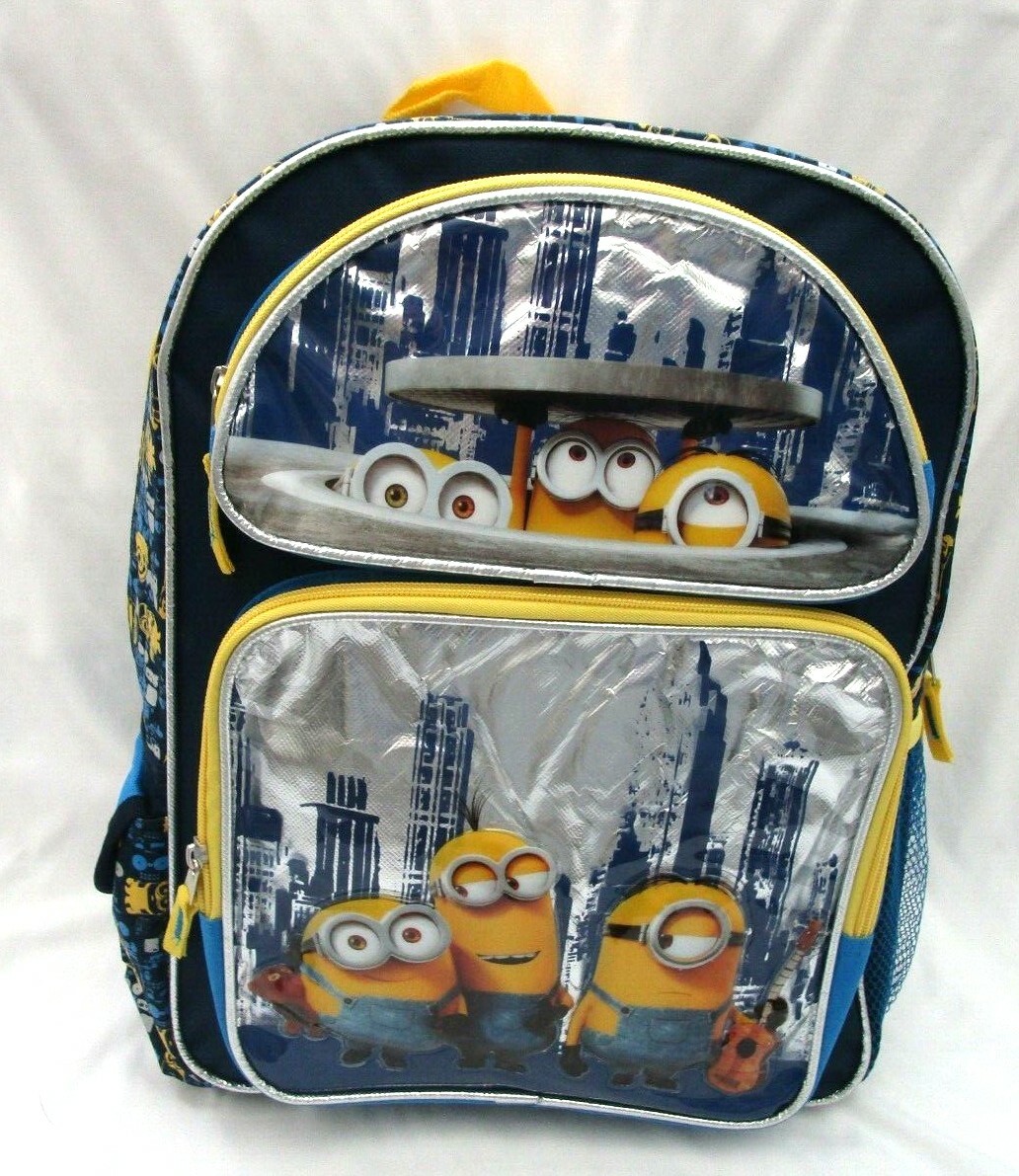 Despicable Me 2 Minions City Scene School 16″ Backpack Universal-Brand New!