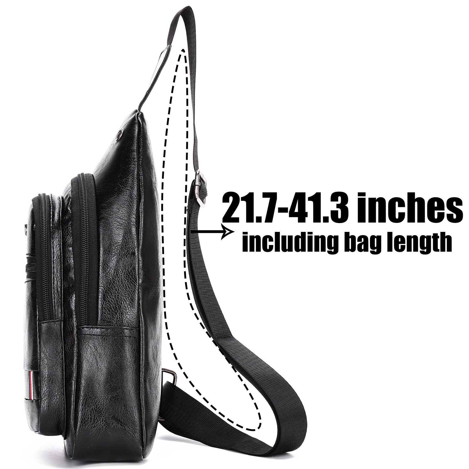 Waterproof Sling Bag Crossbody Backpack Mens Leather Hiking Daypack Multipurpose