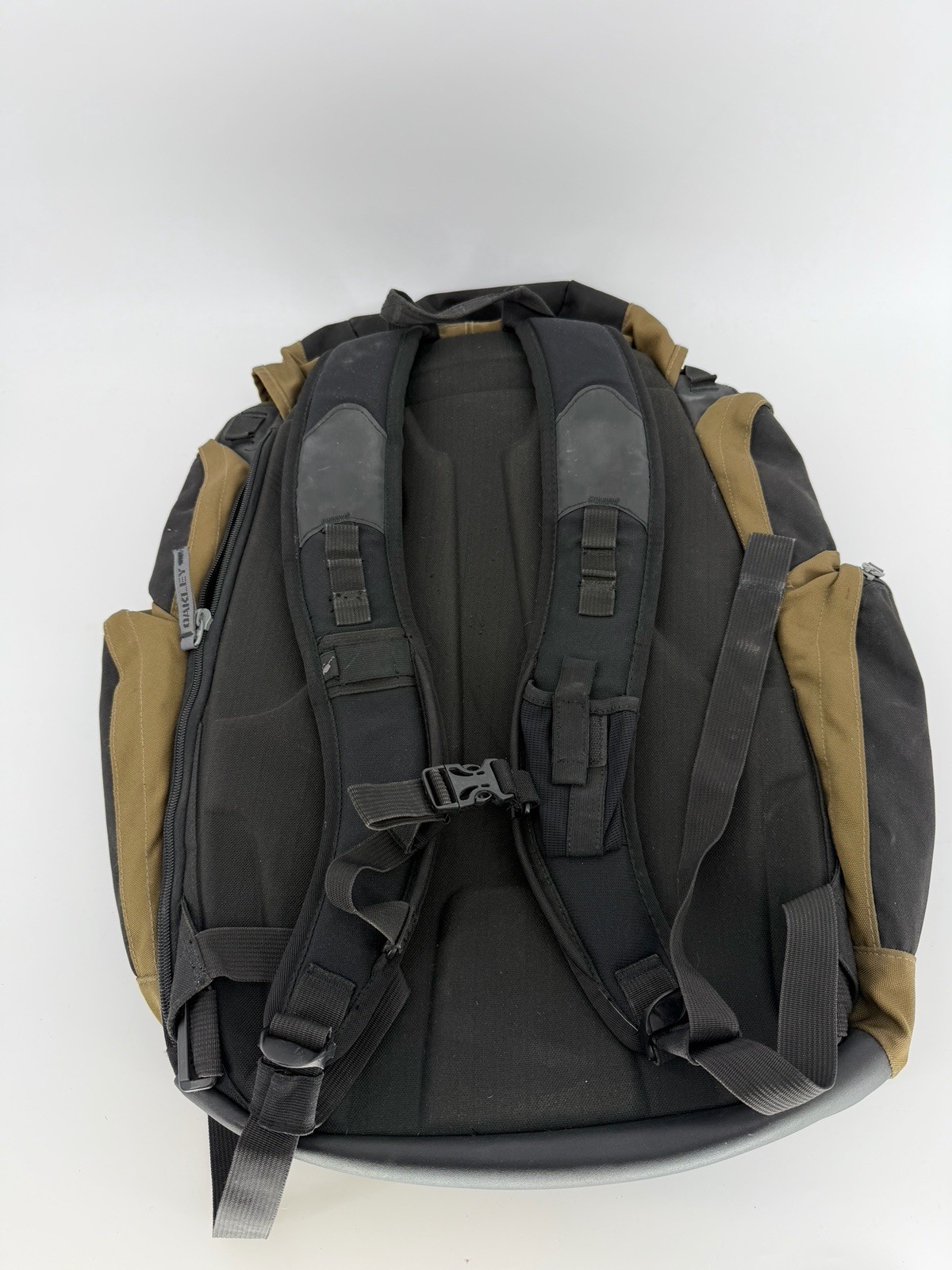 Oakley Tan Black Canvas Large Backpack
