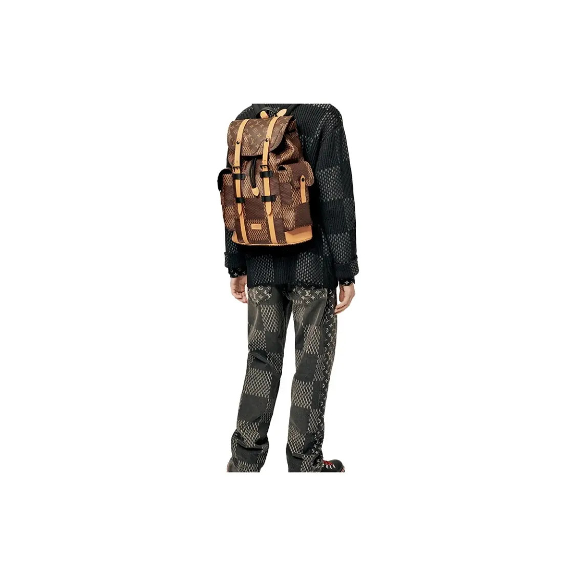 LOUIS VUITTON xNigo CHRISTOPHER Backpack Men’s Brown 18.8x16x5 in