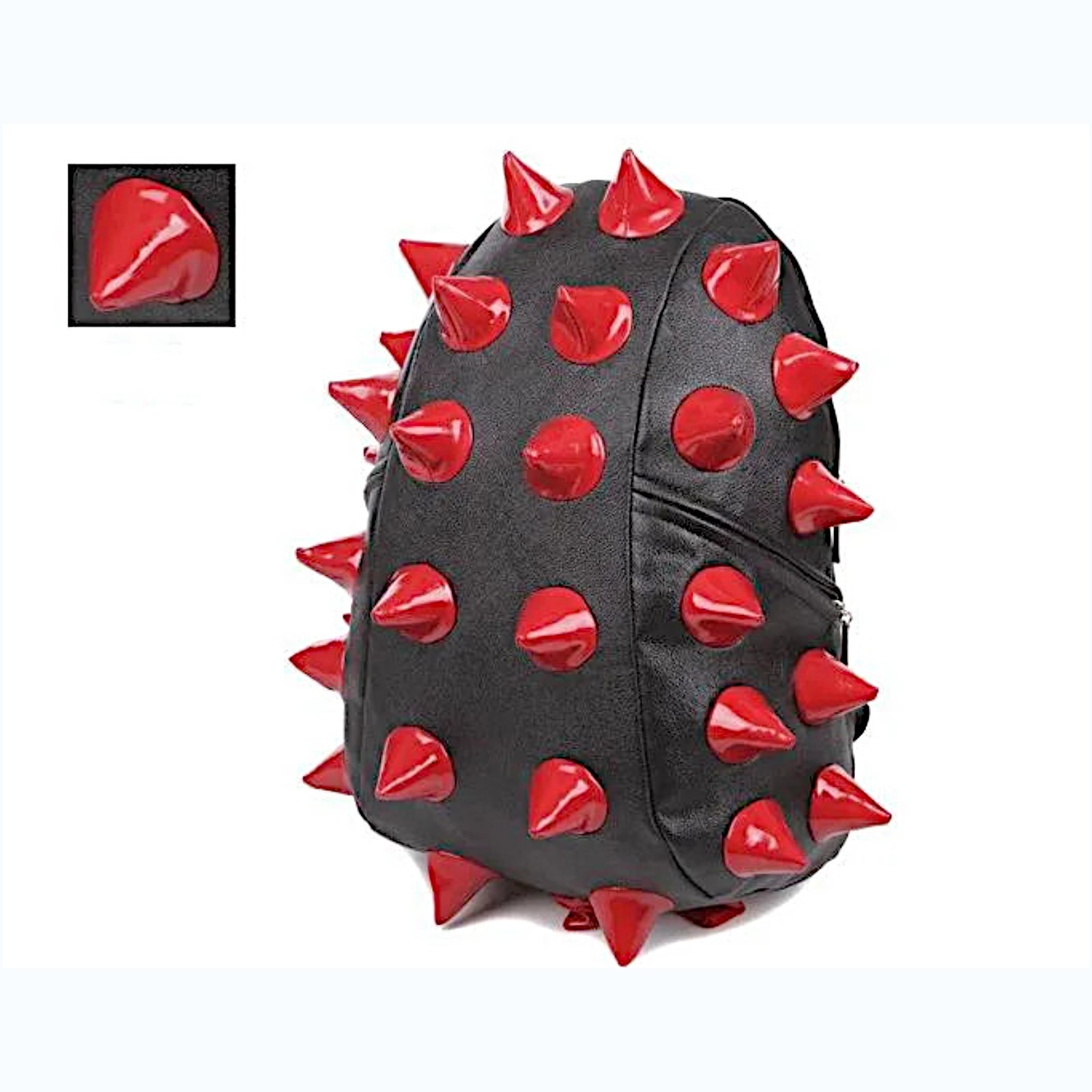 Gothic Cyberpunk 3D Spike Hedgehog Backpack Womens Mens PU Leather Studded Bag