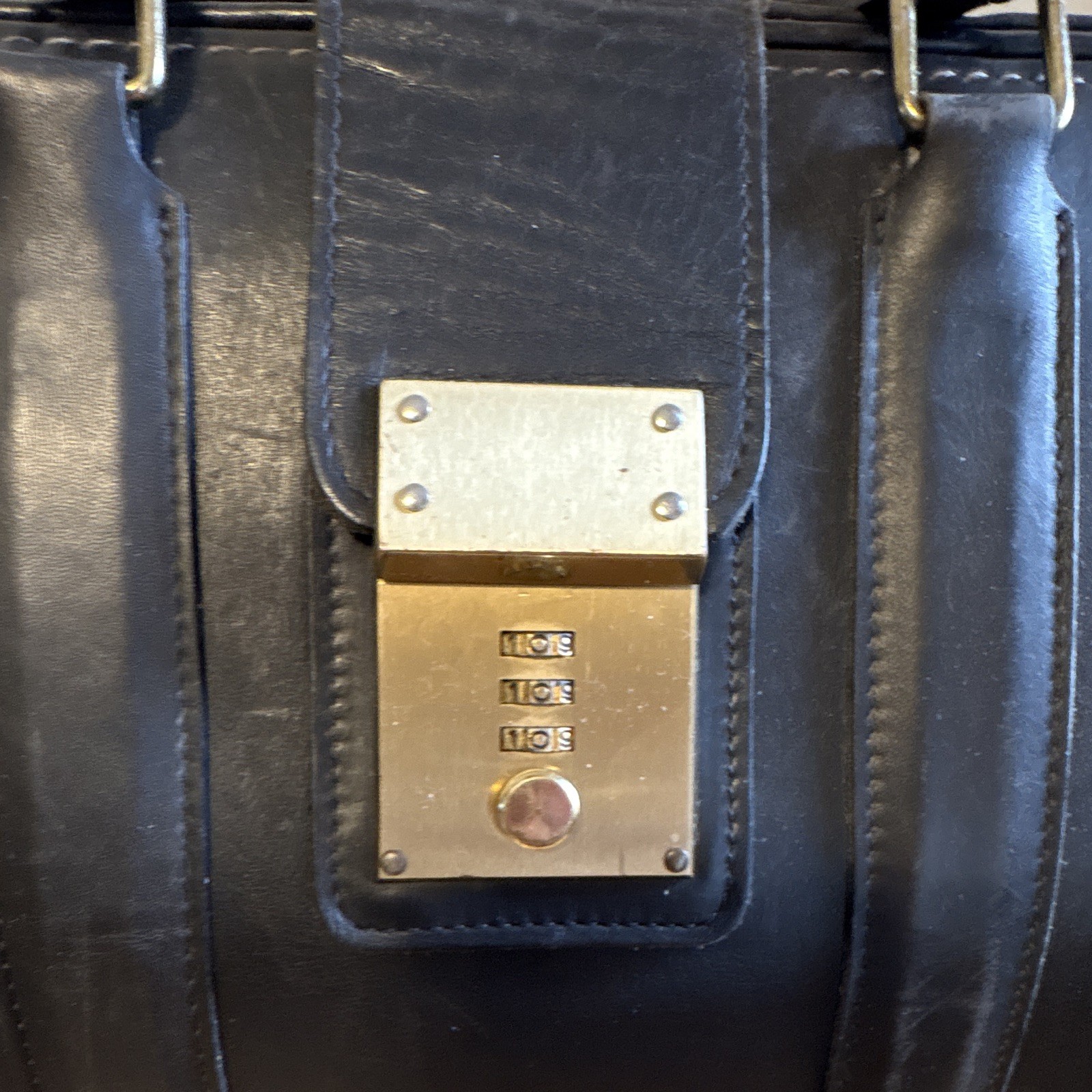 Coach Black Briefcase/Document Case Combination Lock w/ Inner Dividers Large