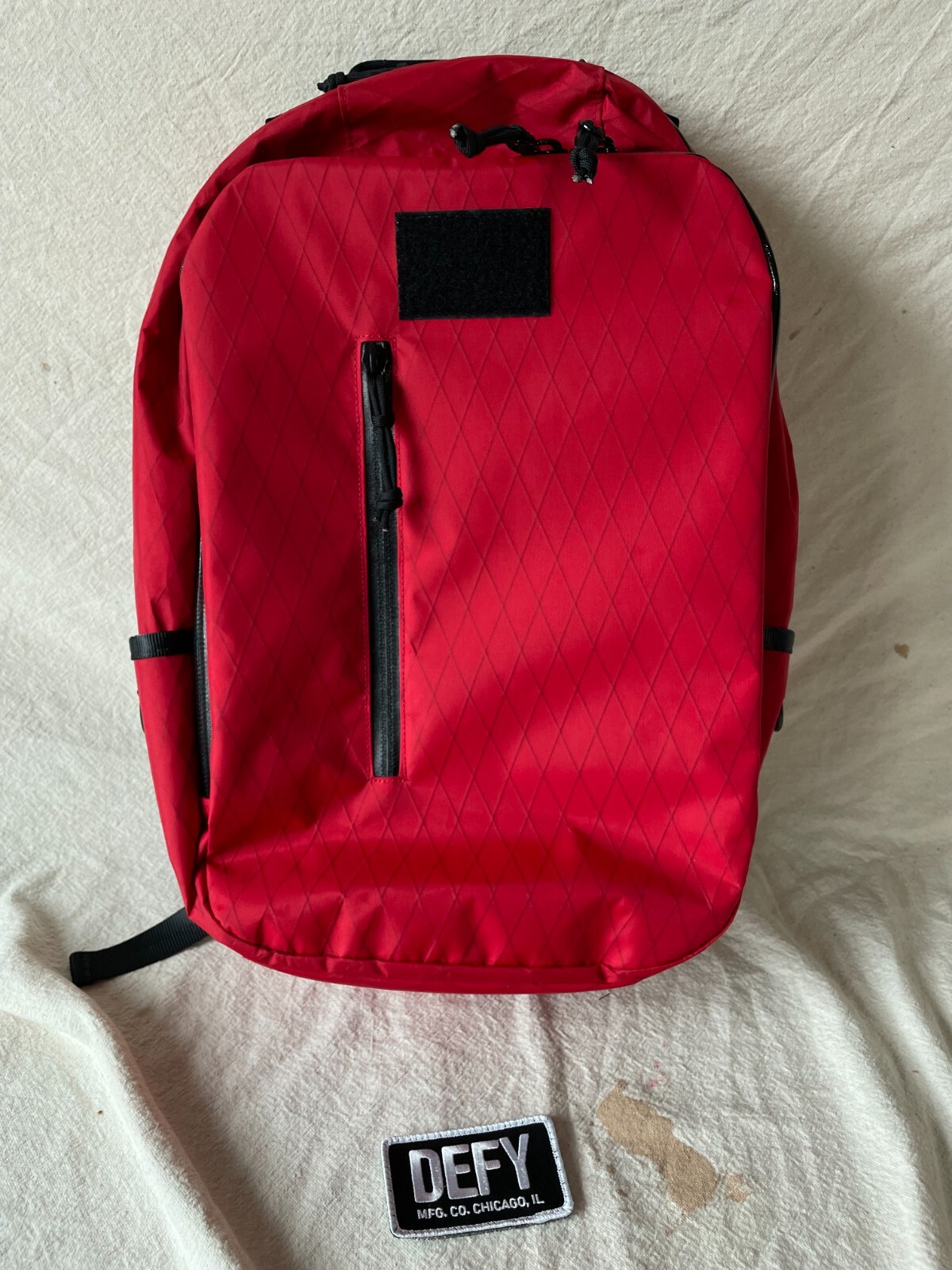Defy Bucktown REDRUM backpack 1/1 limited XPAC laptio made in the USA w/patch