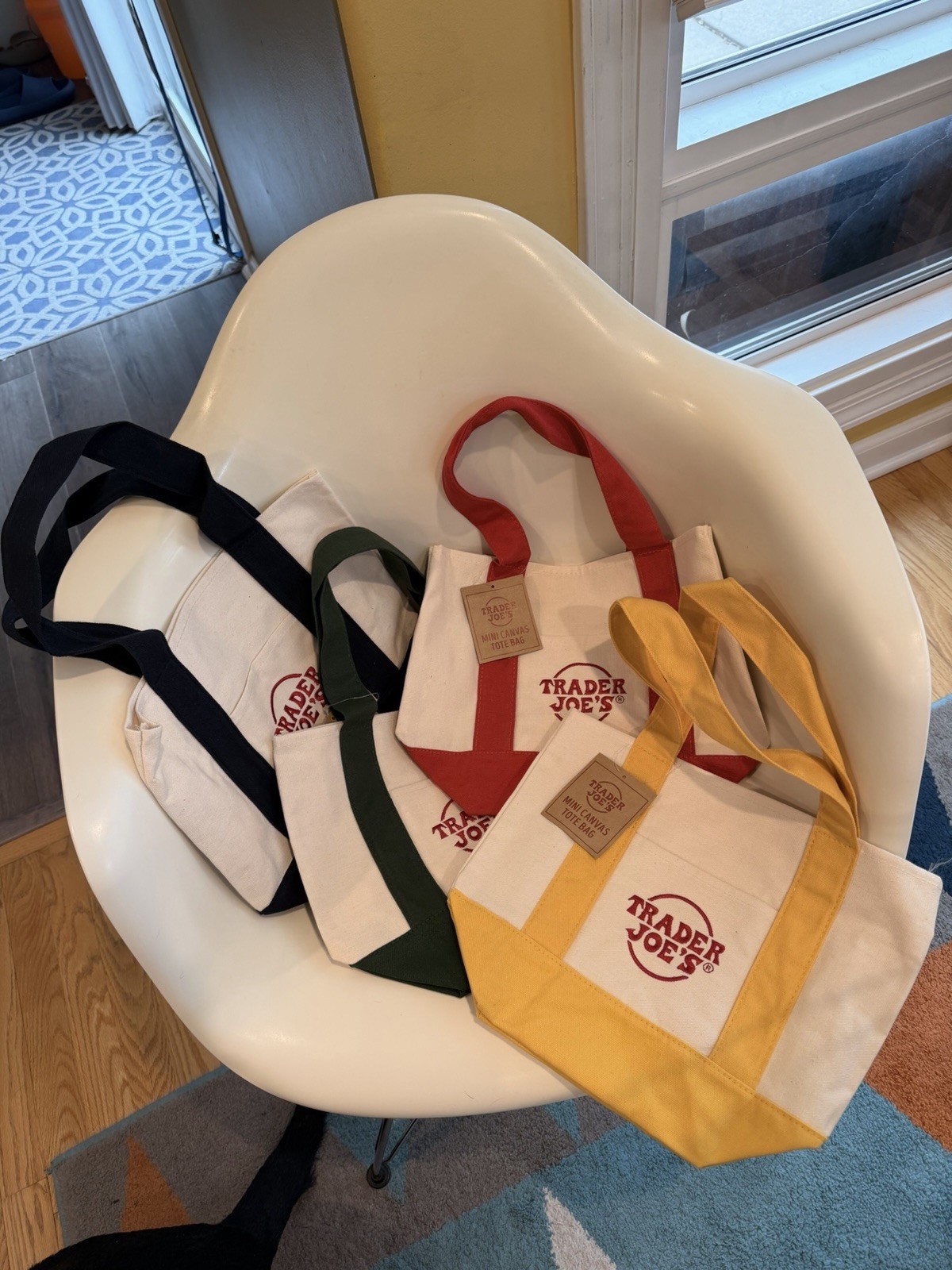 Trader Joes Mini Tote Set of 4 New