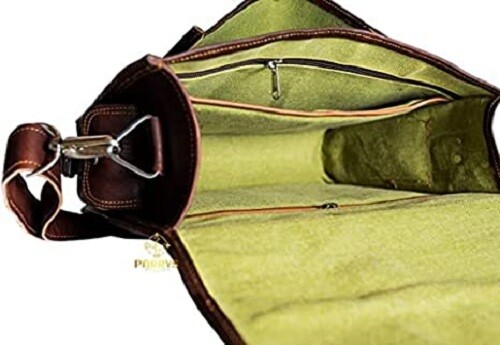 Retro Vintage Leather Laptop Messenger Convertible Backpack Sling Bag Briefcase
