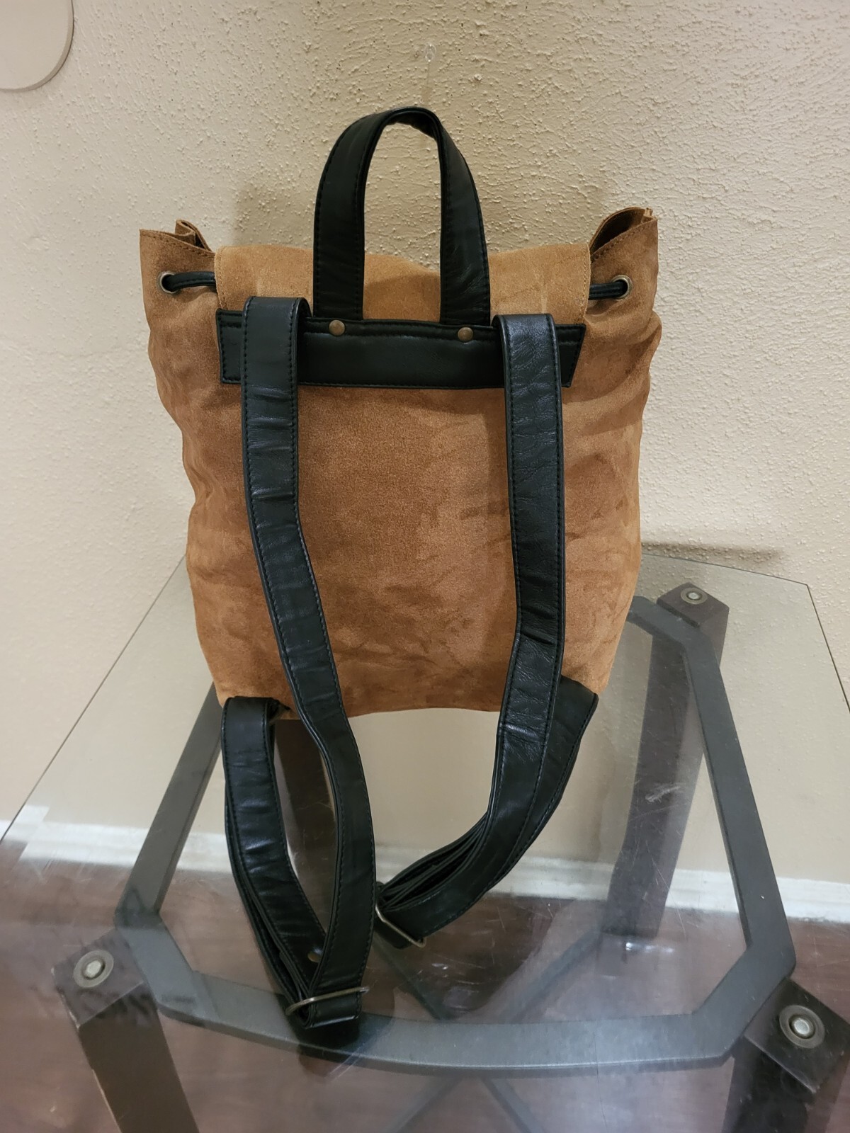 Mark &Graham Large Brown Suede Backpack. Condition Is Very Good.
