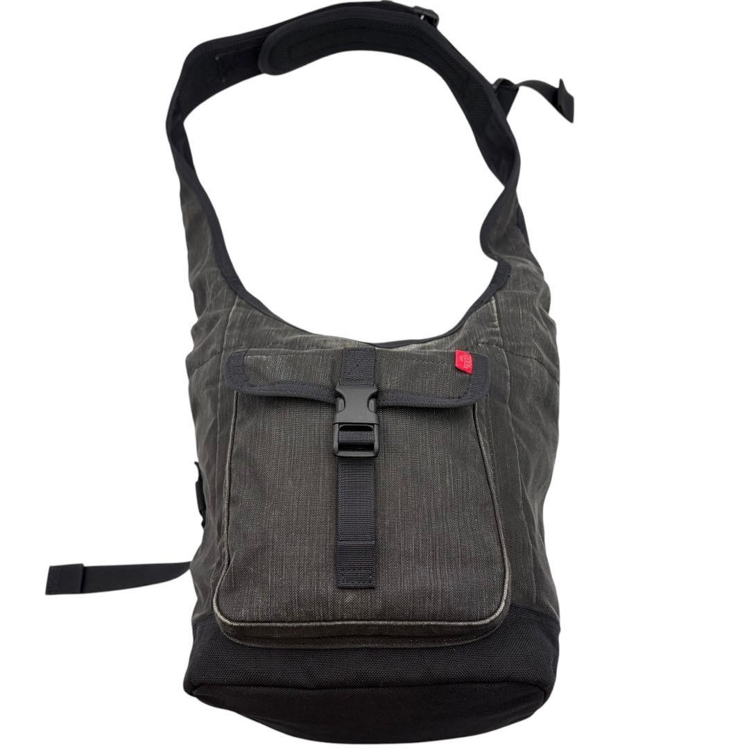 Authentic Yoshida Kaban PORTER Shoulder Bag 00s Y2K Black, 27cm x 22-34cm x 15cm