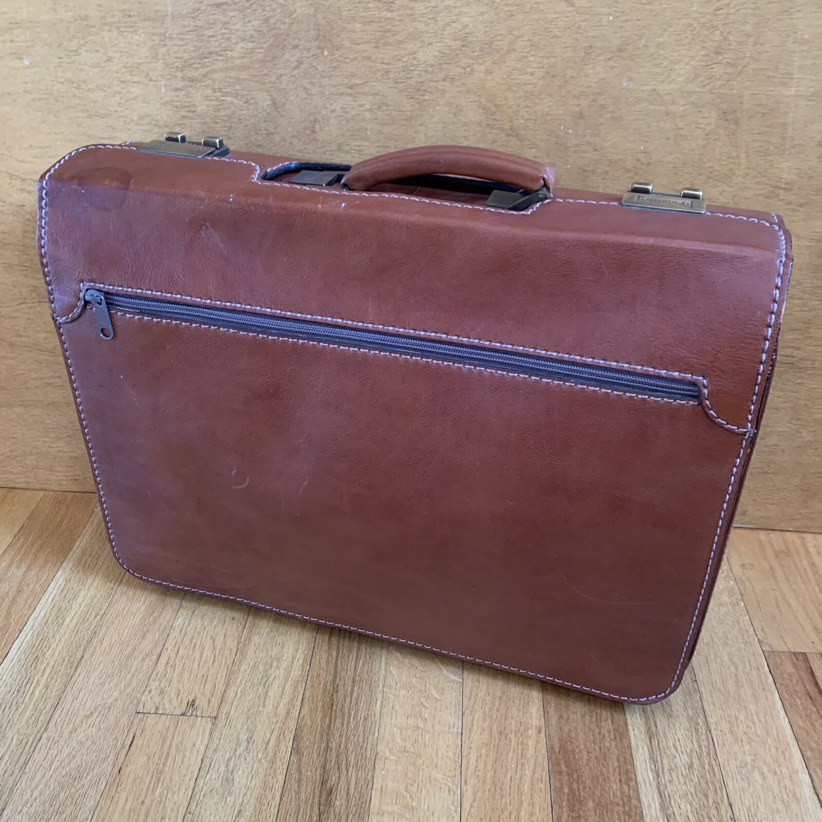 Vintage Pielnoble Leather Business Briefcase Messenger Bag RARE Made in Spain